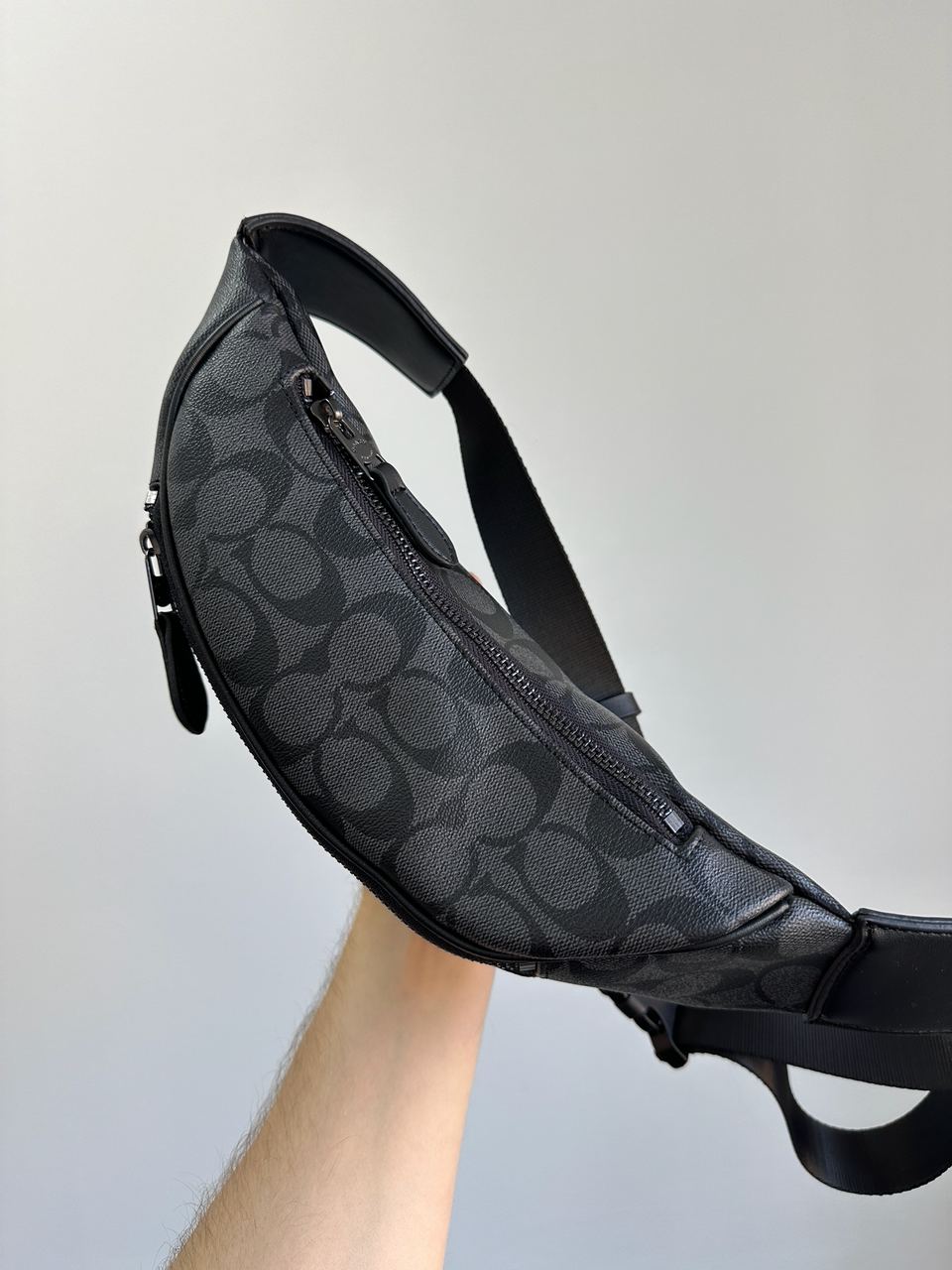 Coach Charter Belt Bag Signature Belt Bag Charcoal Blue - 10