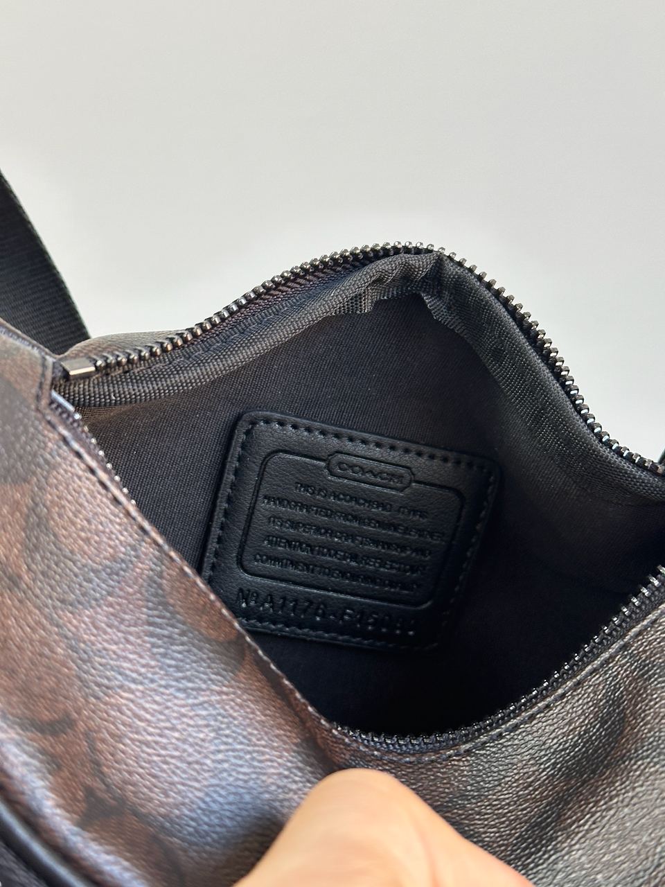 Coach Charter Belt Bag Signature Belt Bag Charcoal Brown - 12