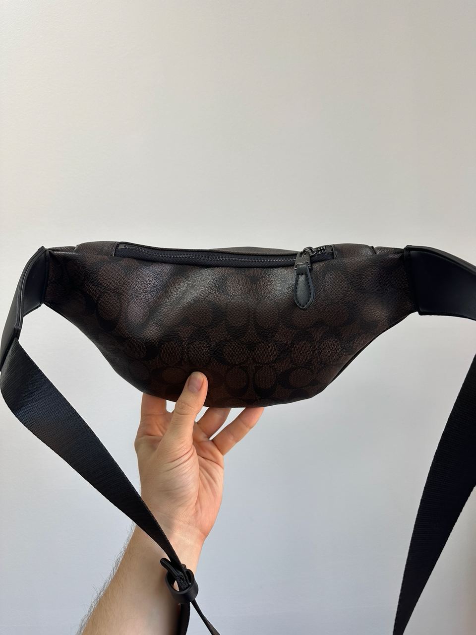 Coach Charter Belt Bag Signature Belt Bag Charcoal Brown - 7