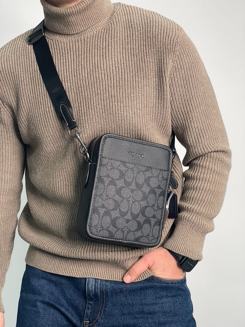 Coach Charter Crossbody 24 In Signature Canvas Grey - 4