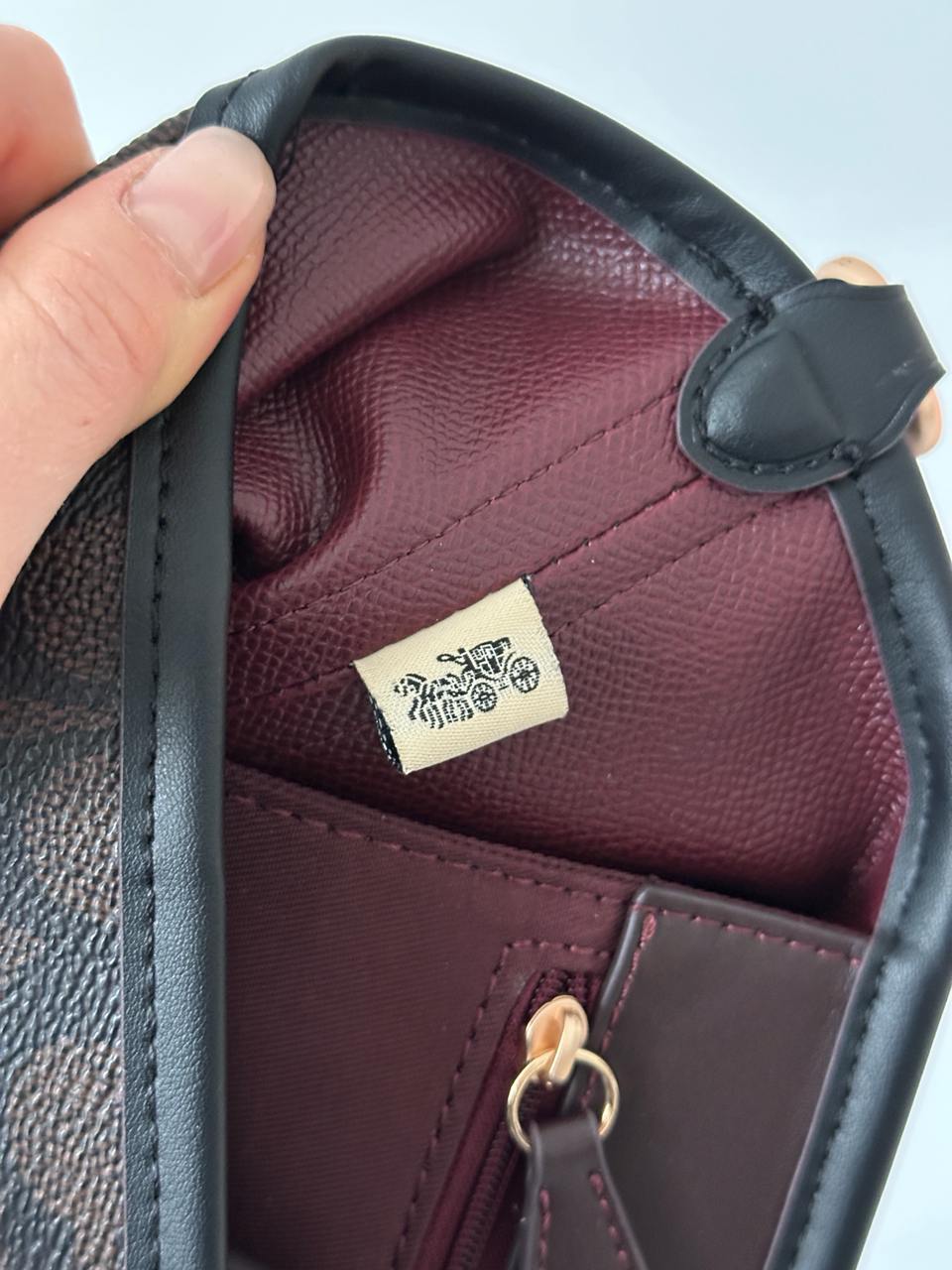 Coach City Bucket Bag In Signature Canvas Brown Black - 16