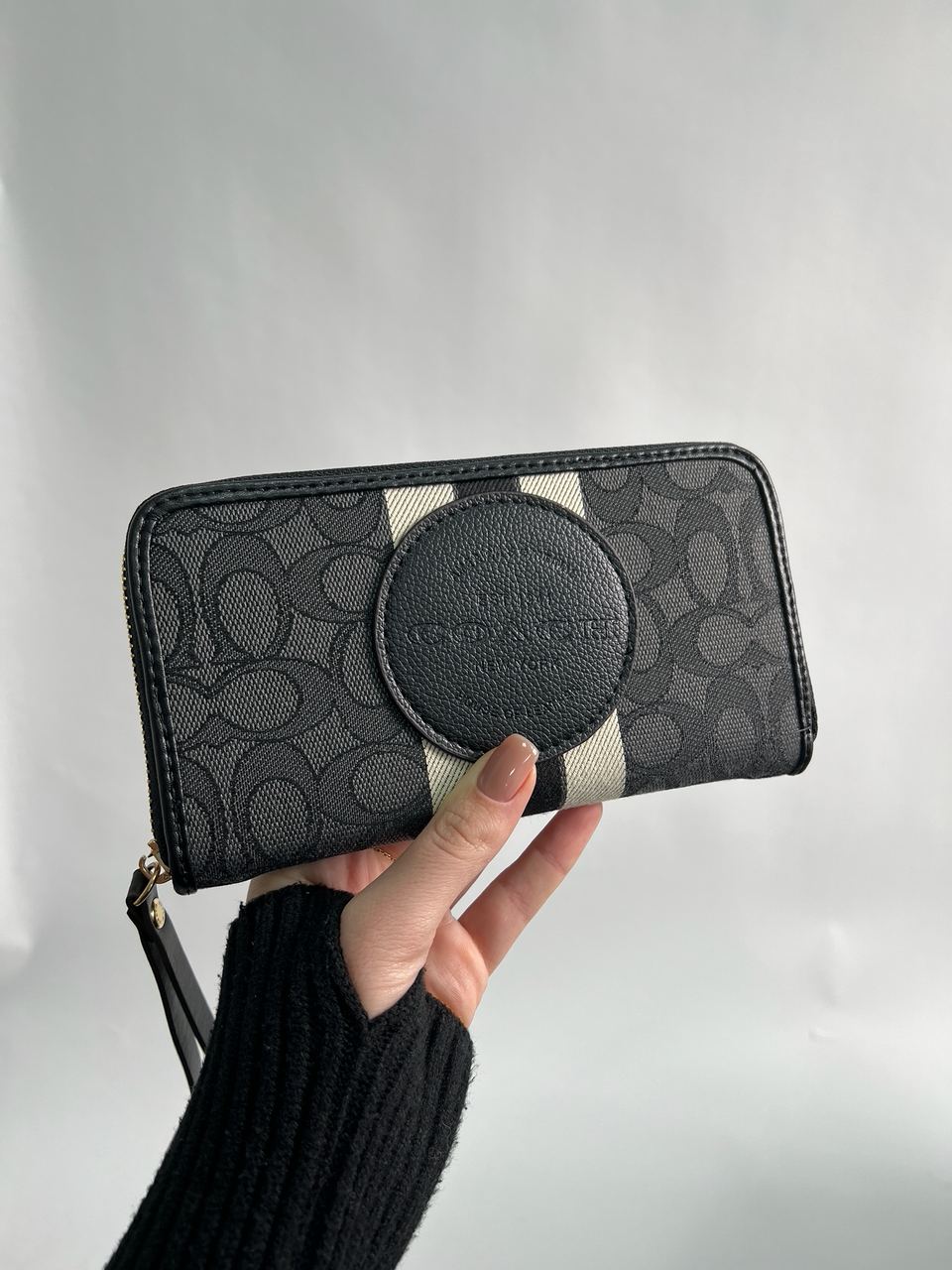 Coach Dempsey Large Wallet In Signature Jacquard Black - 6