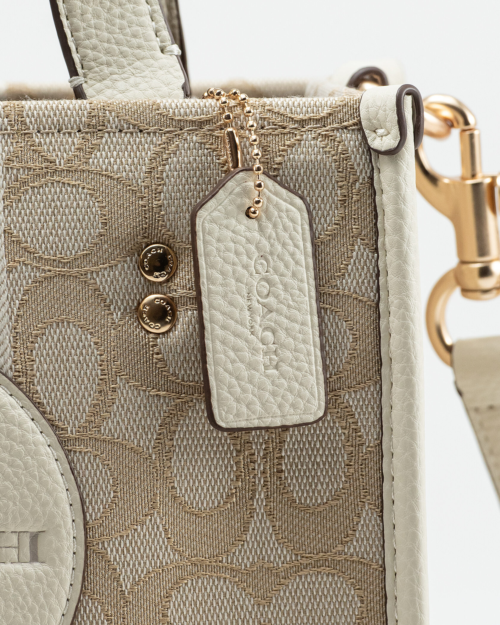 Coach Dempsey Tote 22 In Signature Jacquard With Stripe - 13