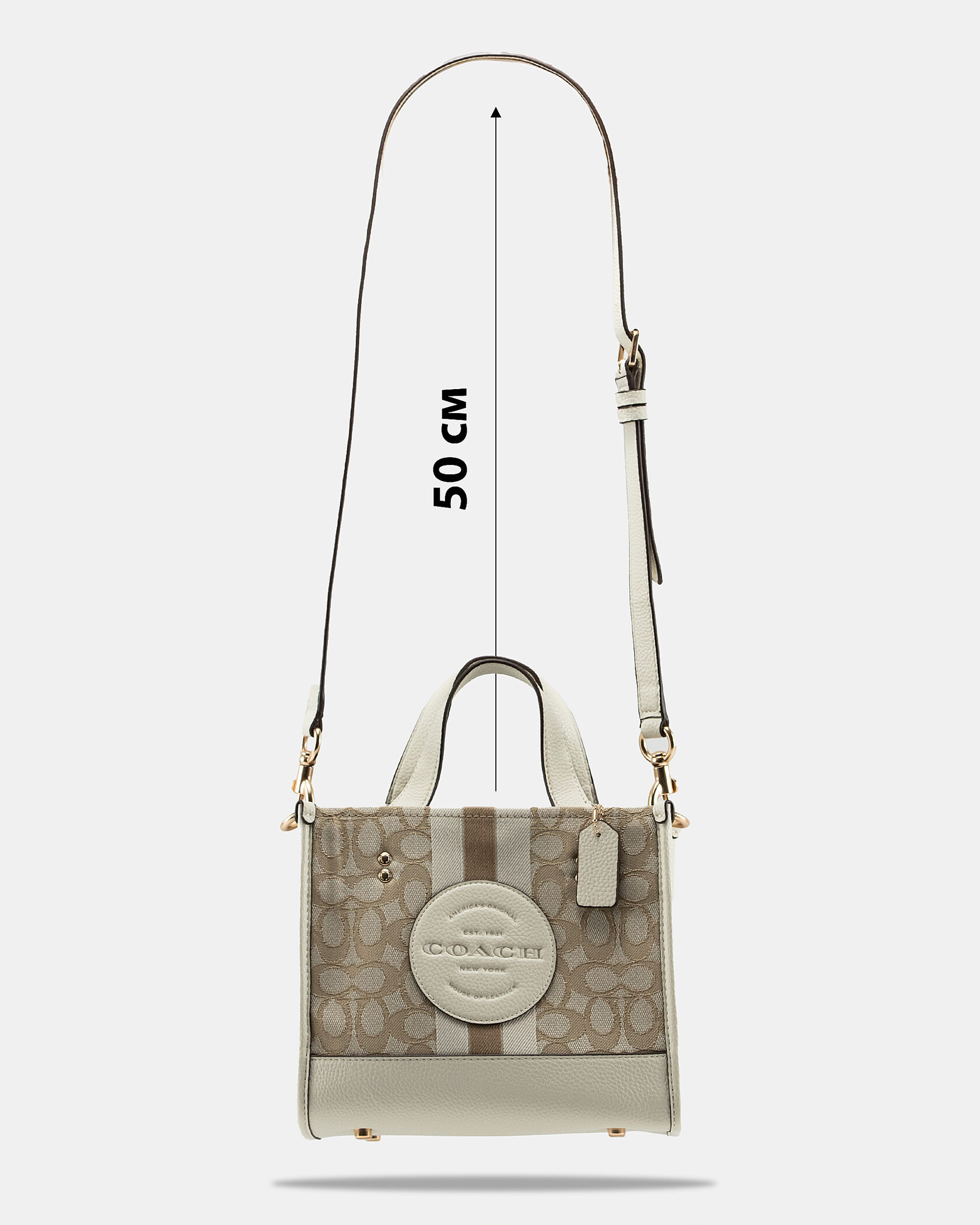 Coach Dempsey Tote 22 In Signature Jacquard With Stripe - 4