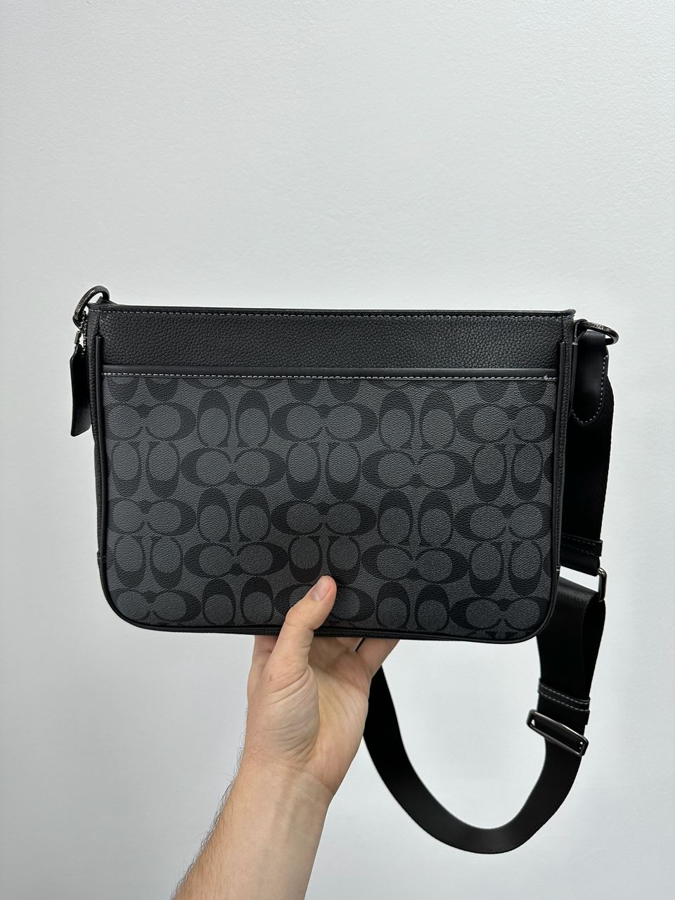 Coach District Crossbody In Signature Canvas - Gunmetal/Charcoa - 10