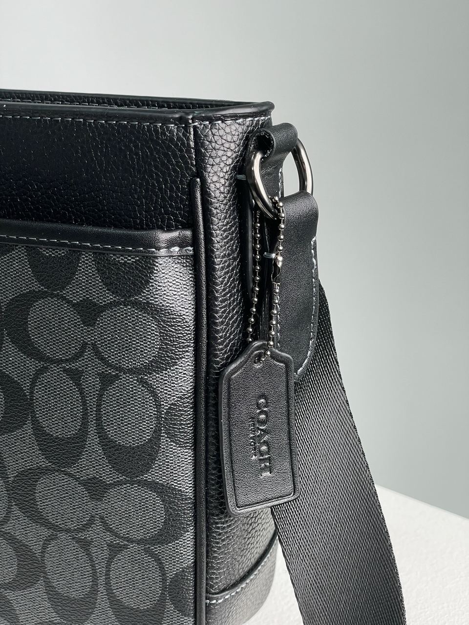 Coach District Crossbody In Signature Canvas - Gunmetal/Charcoa - 12