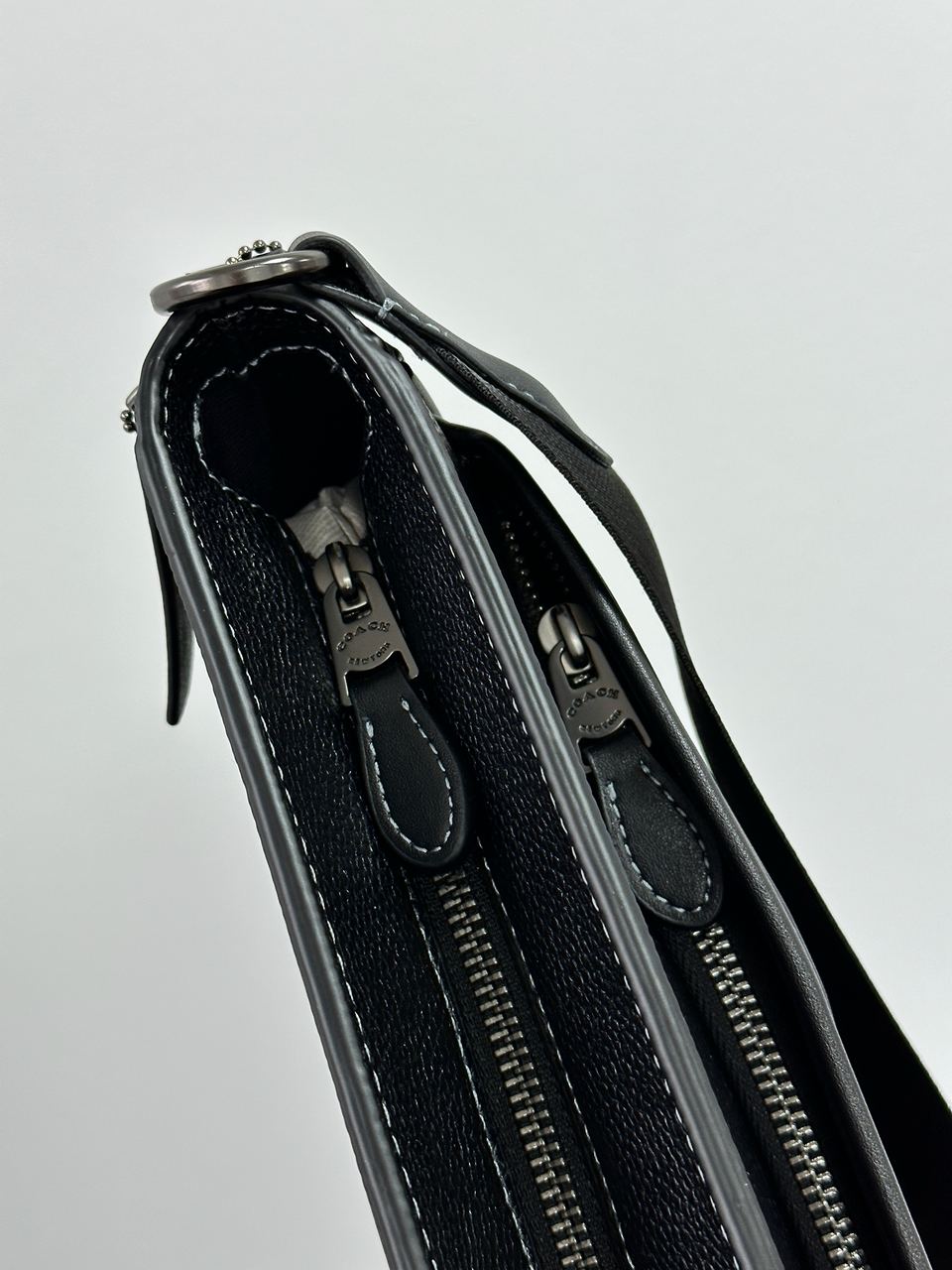 Coach District Crossbody In Signature Canvas - Gunmetal/Charcoa - 14