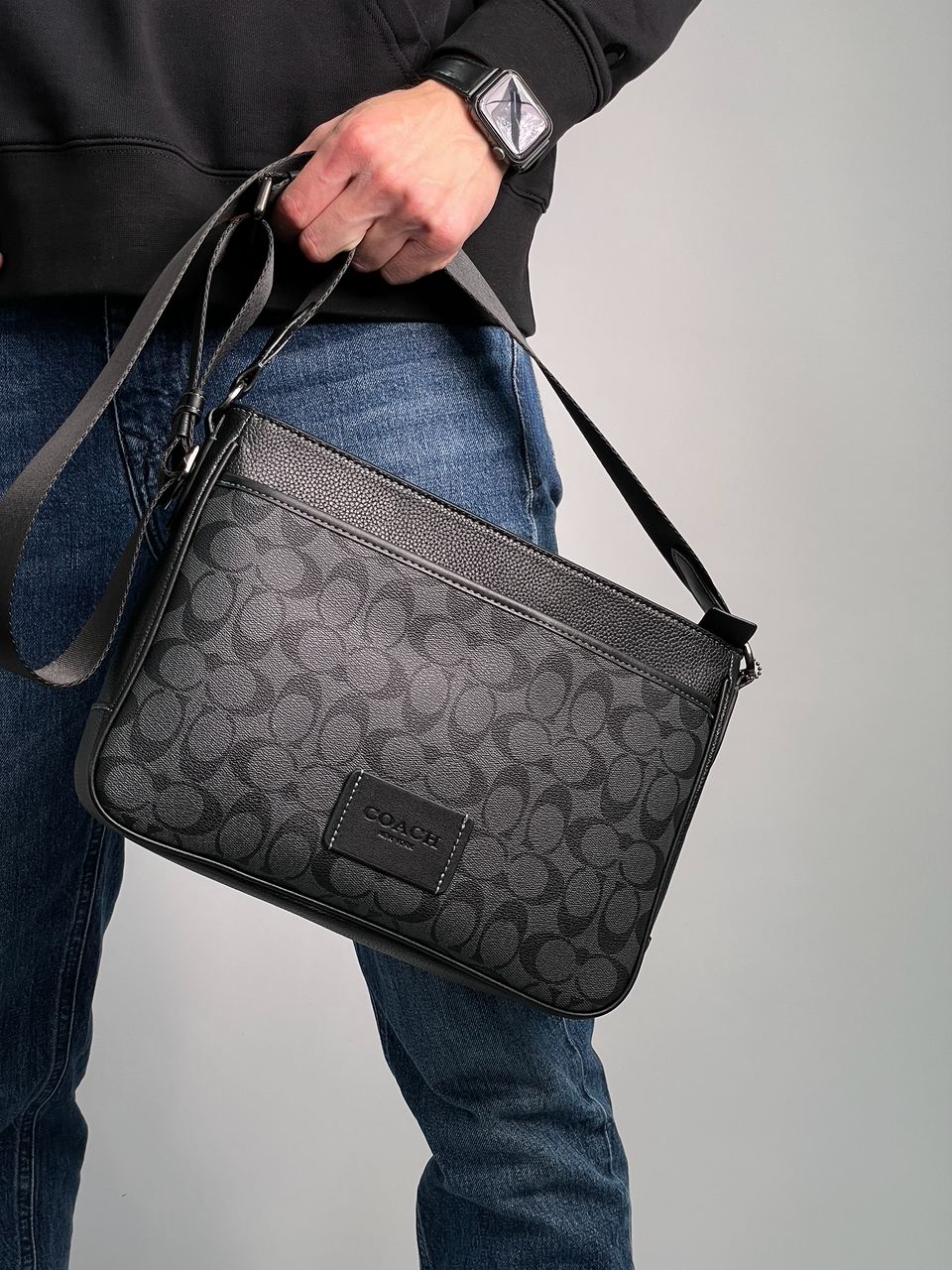 Coach District Crossbody In Signature Canvas - Gunmetal/Charcoa - 6