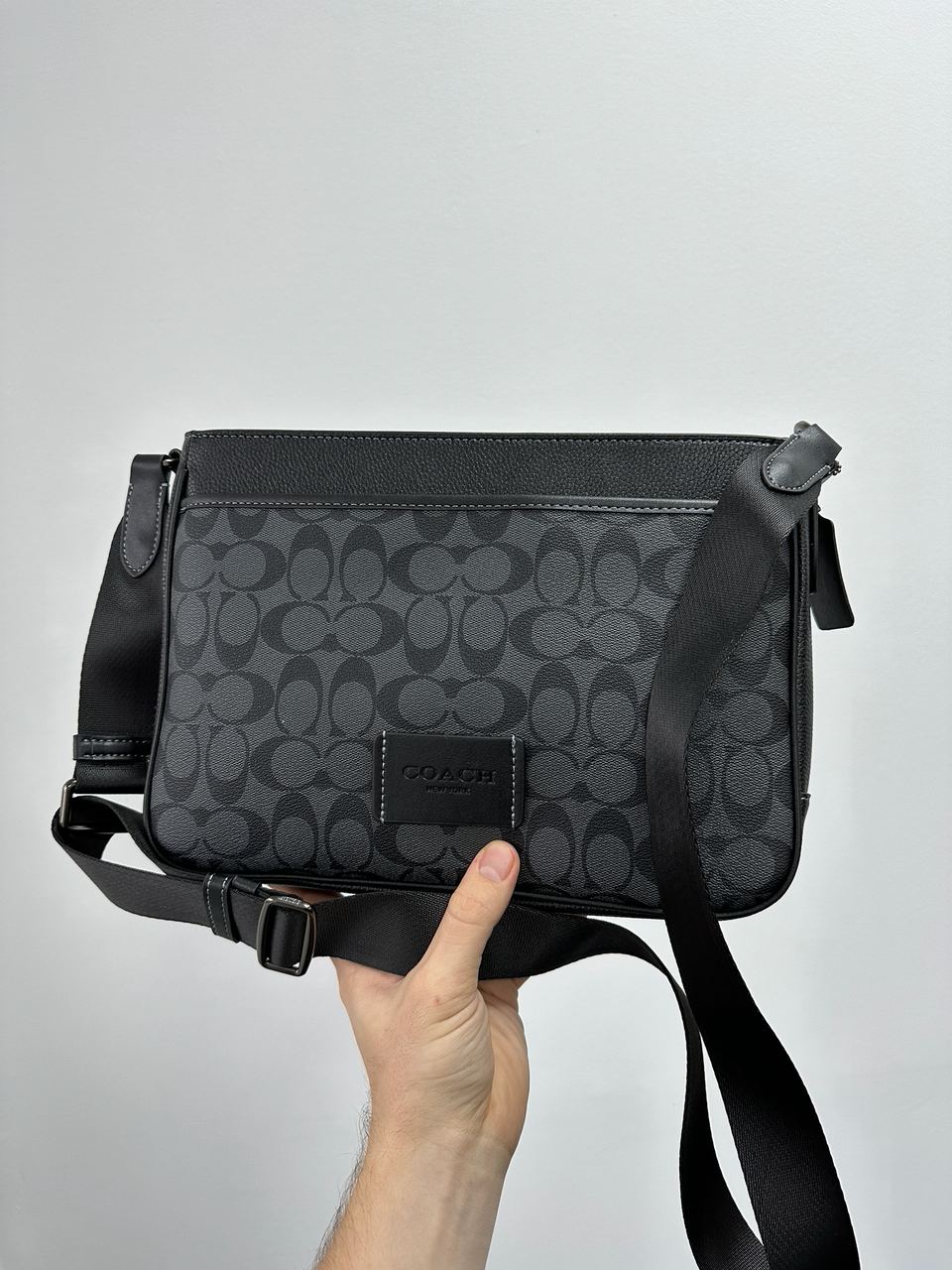 Coach District Crossbody In Signature Canvas - Gunmetal/Charcoa - 7