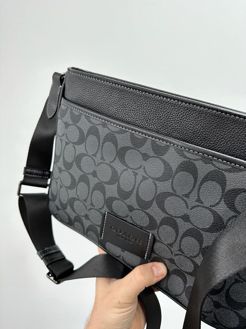 Coach District Crossbody In Signature Canvas - Gunmetal/Charcoa - 8