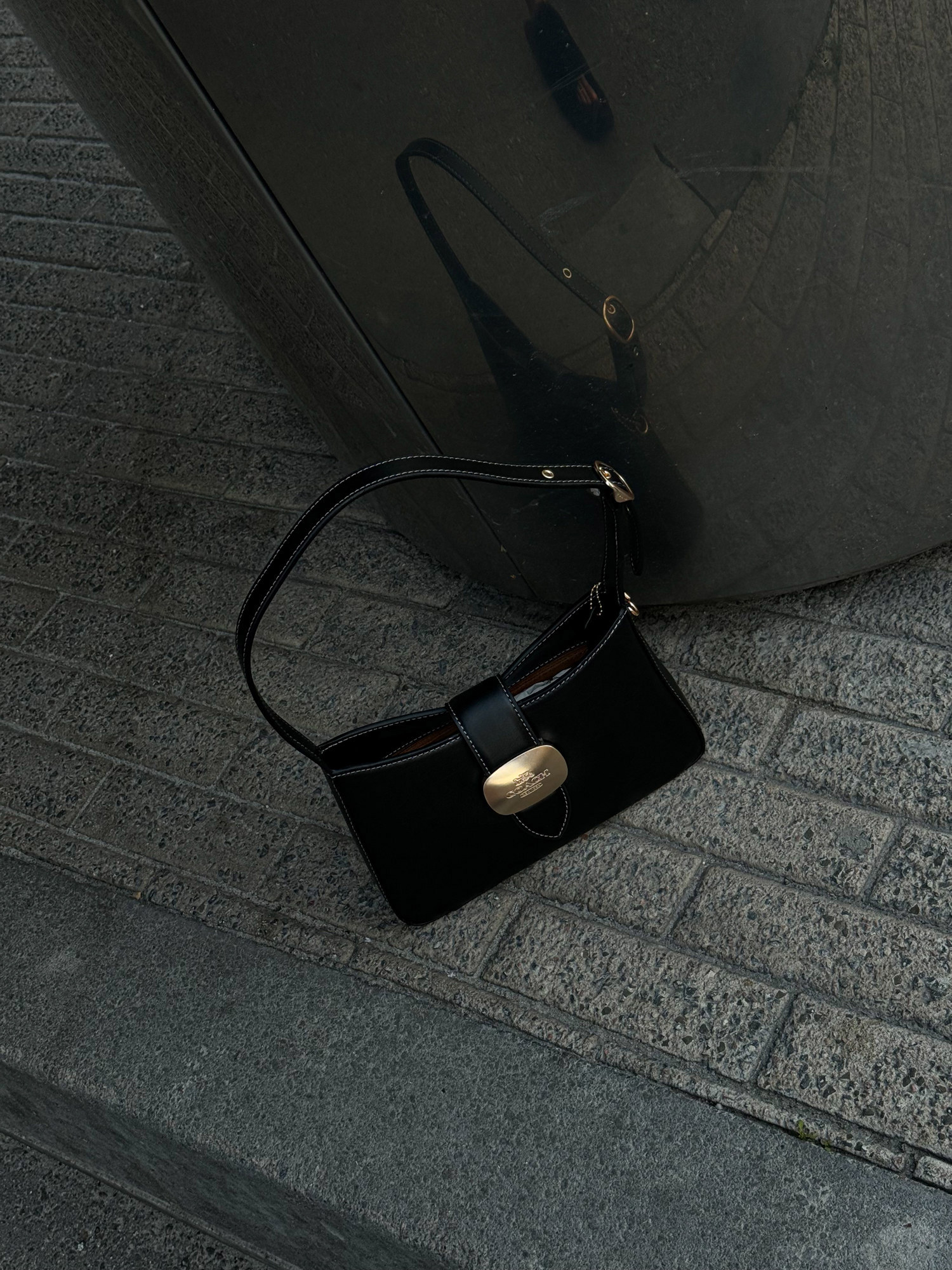 Coach Eliza Shoulder Bag In Black [крафтова коробка] - 12