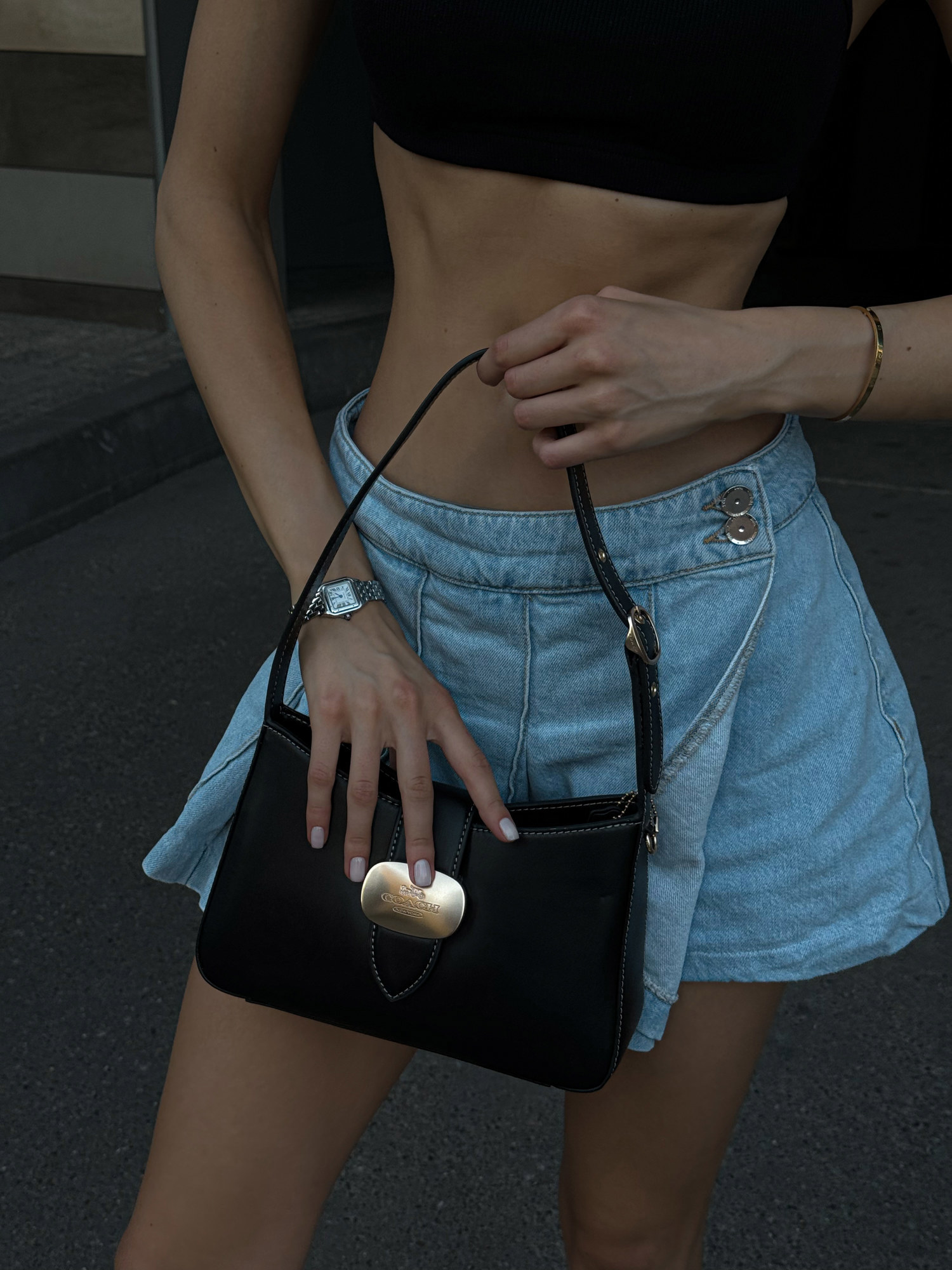 Coach Eliza Shoulder Bag In Black [крафтова коробка] - 10