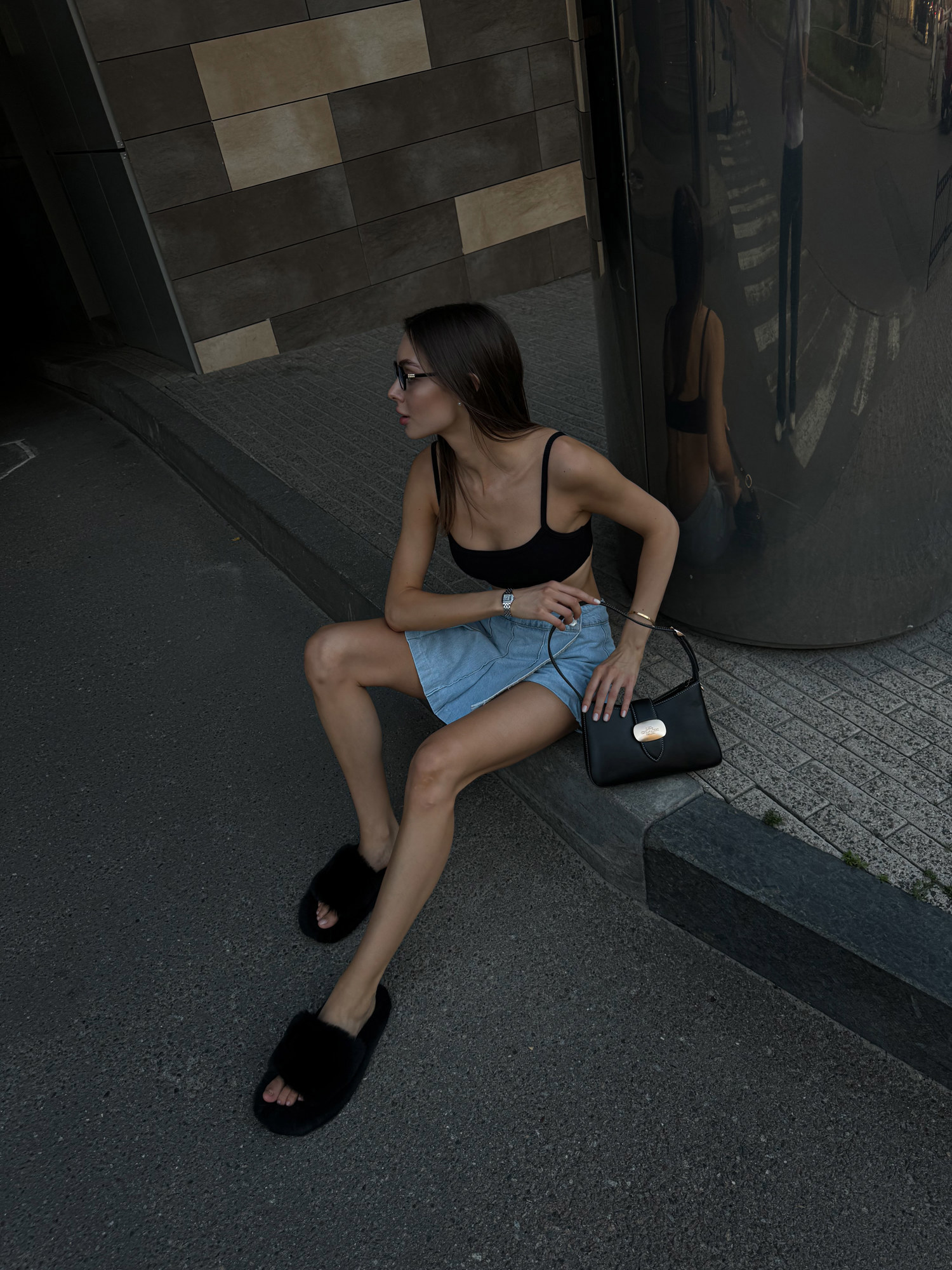 Coach Eliza Shoulder Bag In Black [крафтова коробка] - 11