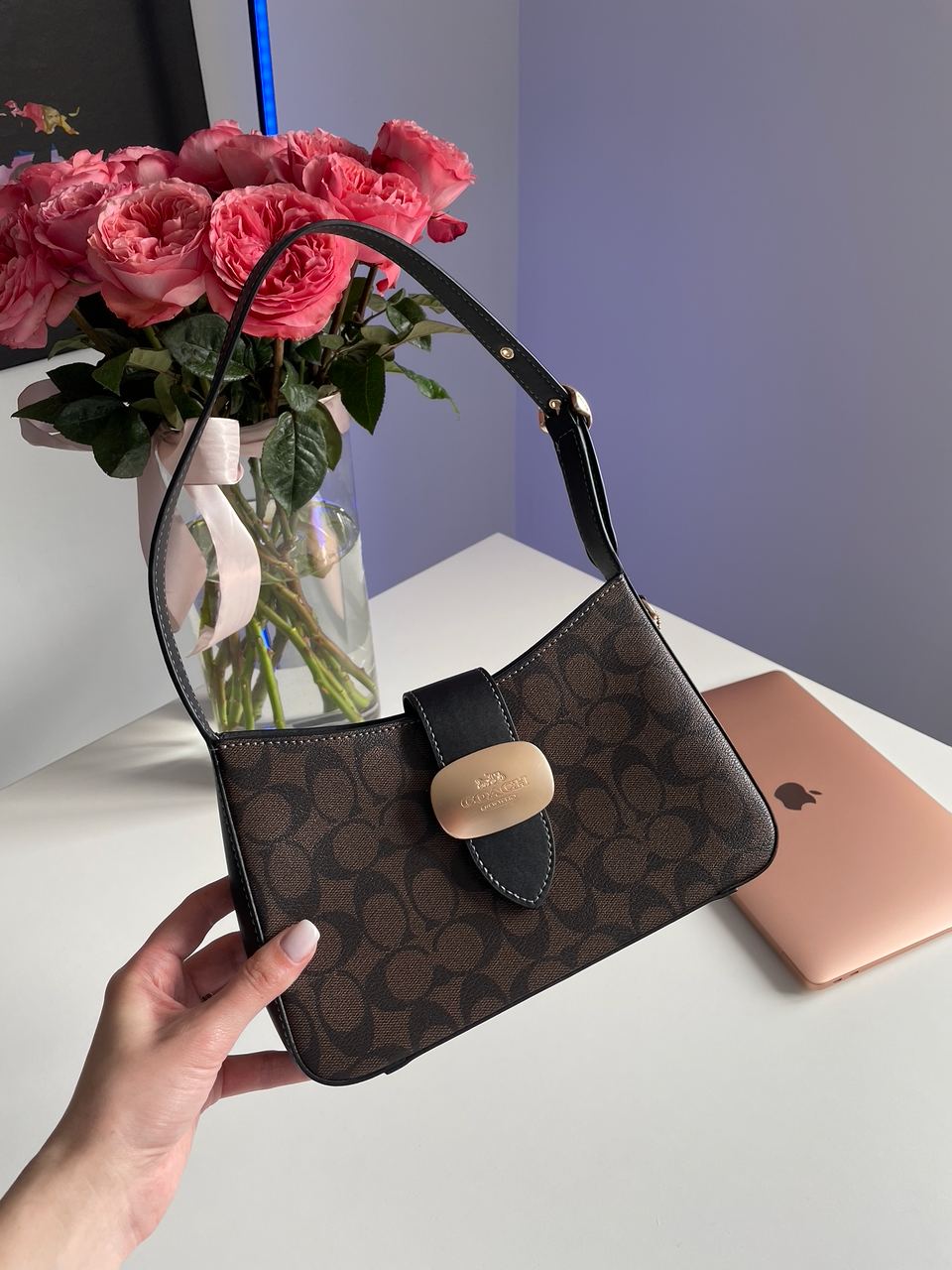 Coach Eliza Shoulder Bag In Signature Canvas - 9