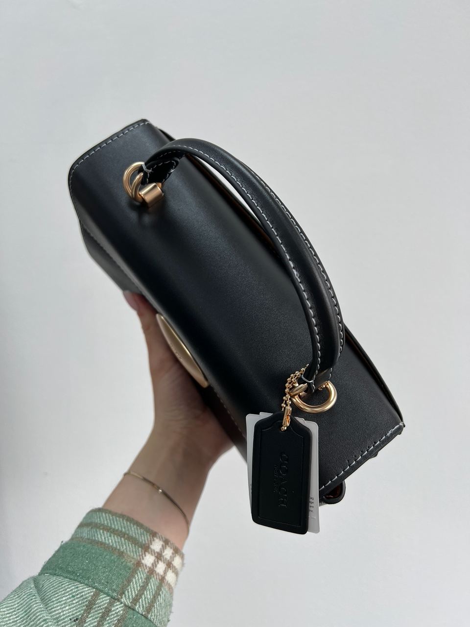 Coach Eliza Top Handle In Signature Canvas Black - 5