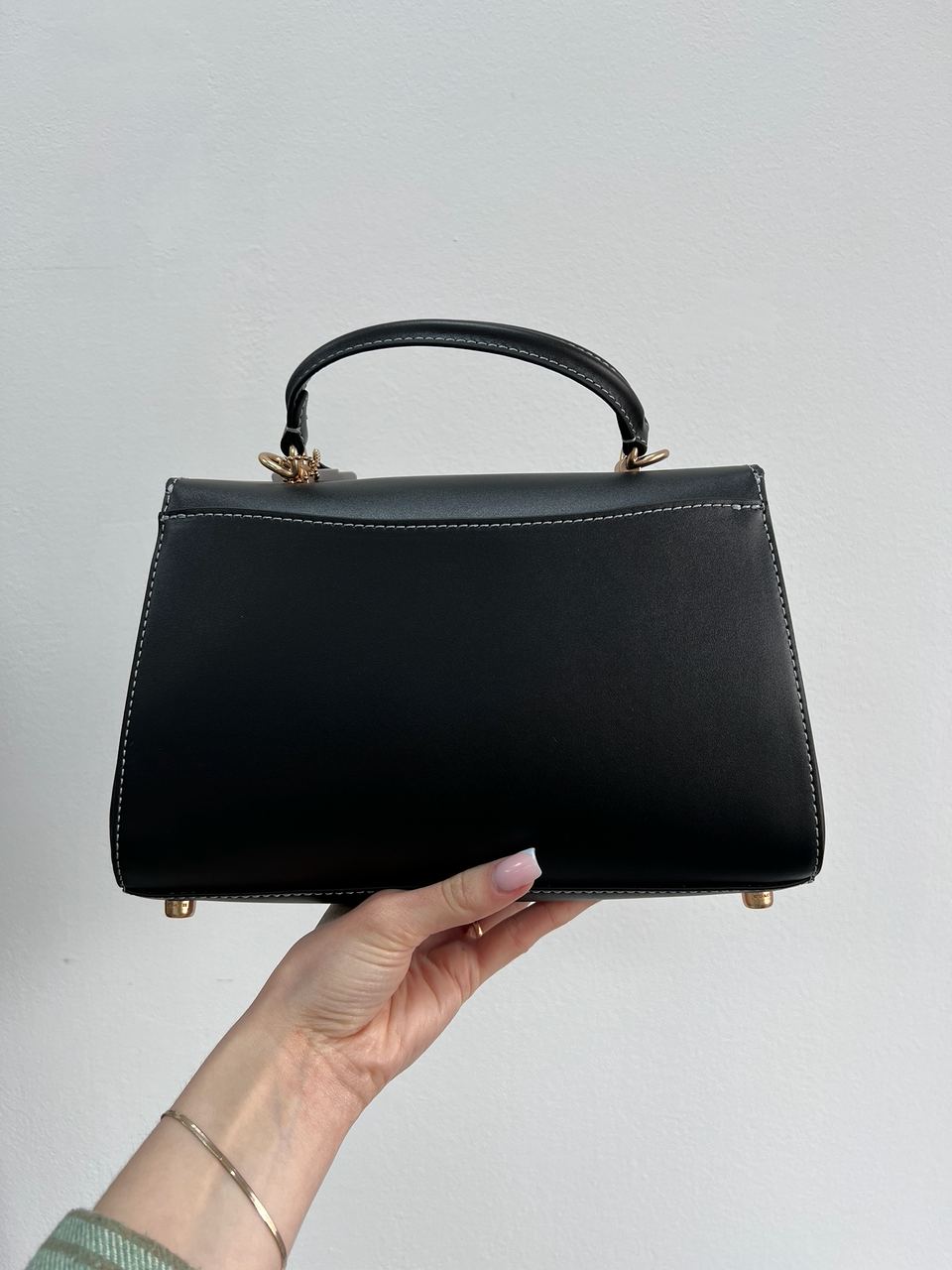 Coach Eliza Top Handle In Signature Canvas Black - 7