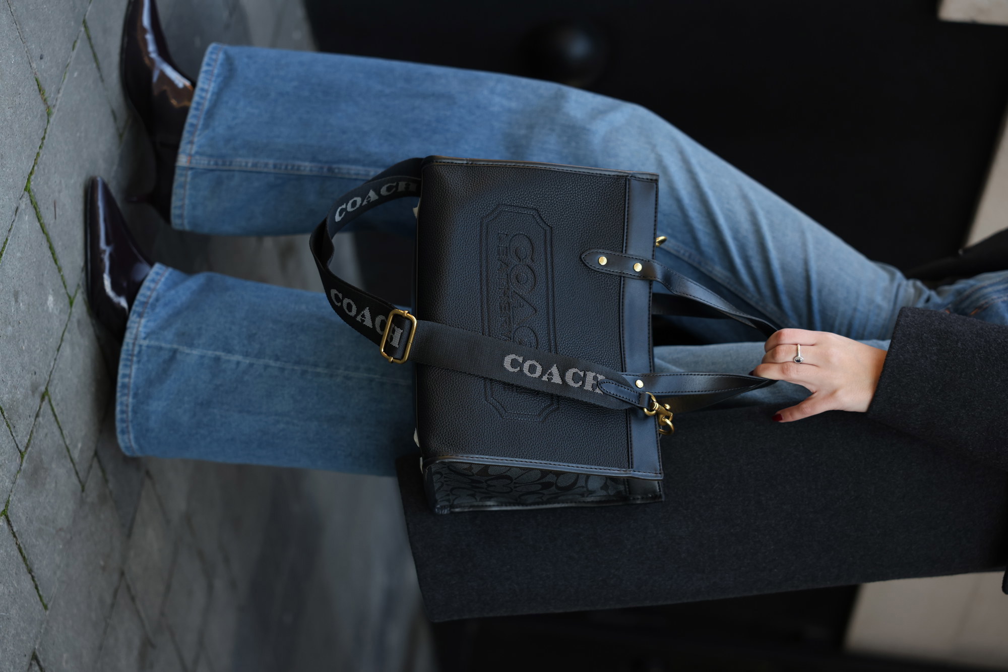 Coach Field Tote 30 In Colorblock With Coach Badge/Signature Ca - 11