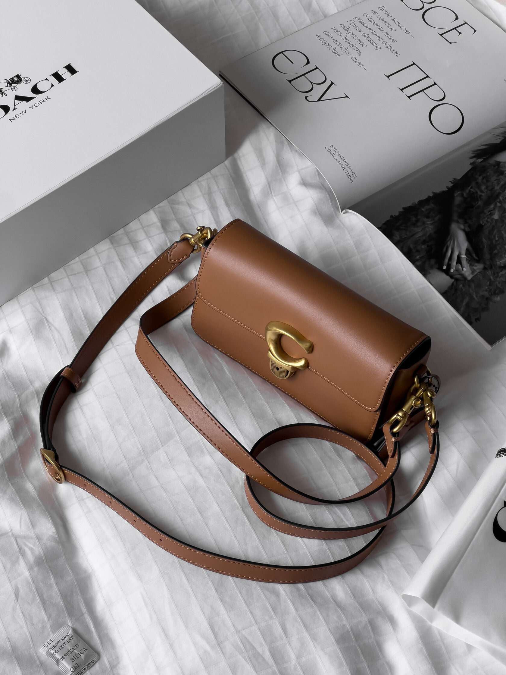 Coach Glovetanned Leather Studio Baguette Bag Light Caramel - 11