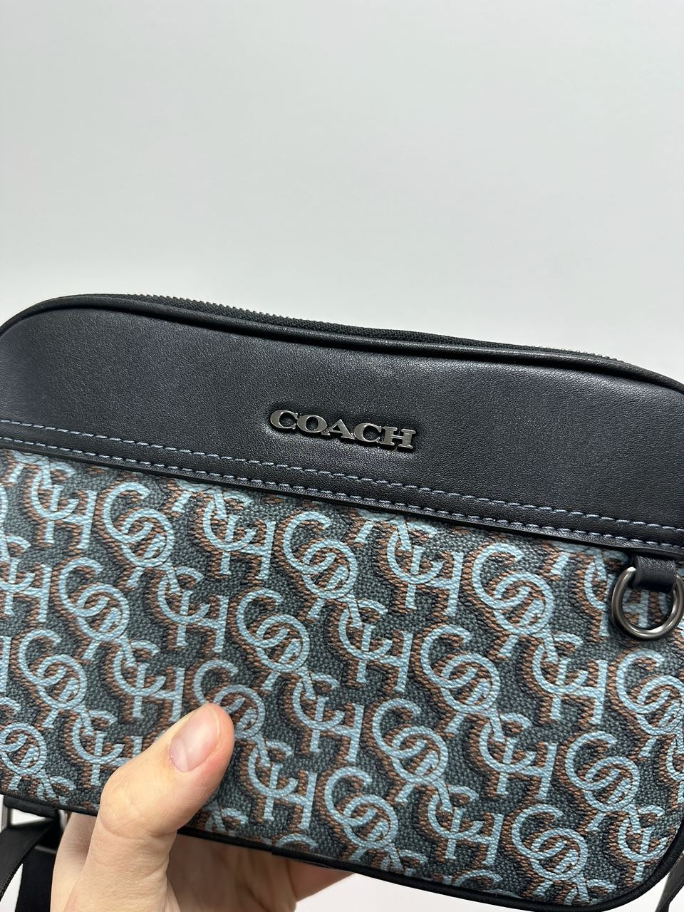 Coach Graham Crossbody With Monogram Print Blue - 5