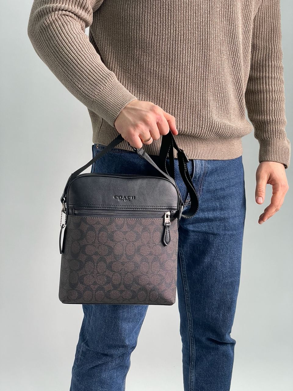 Coach Houston Flight Bag In Signature Canvas Brown - 7