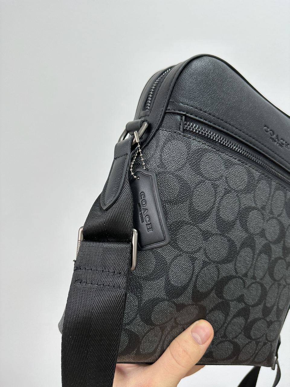 Coach Houston Flight Bag In Signature Canvas Grey - 12