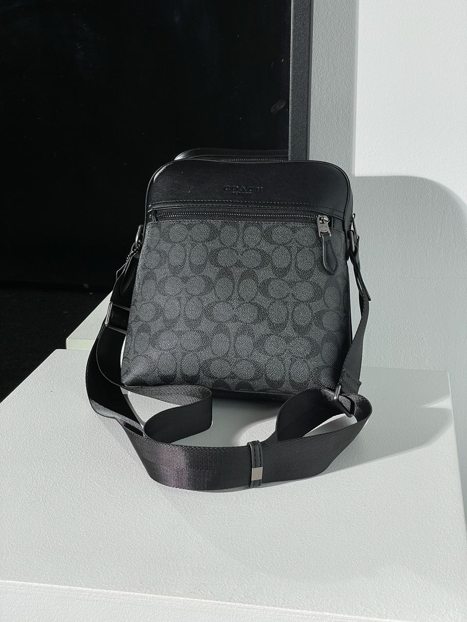 Coach Houston Flight Bag In Signature Canvas Grey - 3