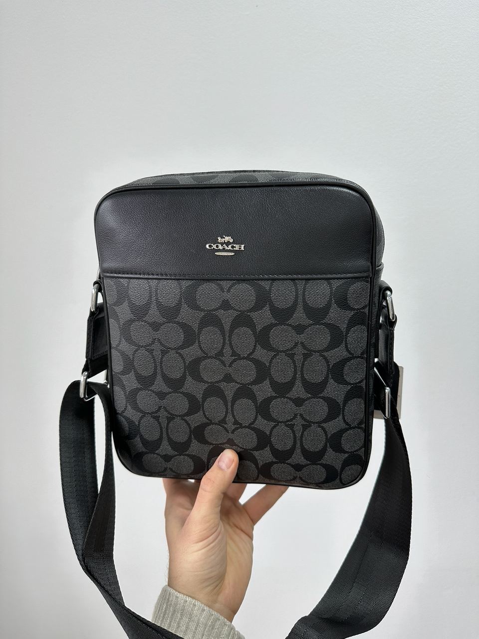 Coach Houston Flight Bag In Signature Canvas Grey - 8