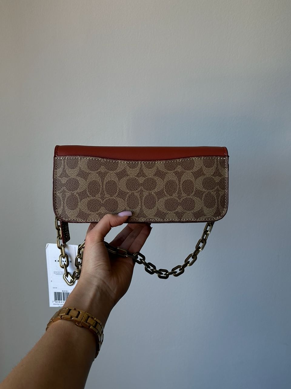 Coach Idol Bag 23 In Signature Canvas With Snakeskin Detail - 6