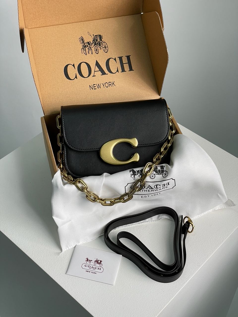 Coach Idol Bag Black/Gold - 2