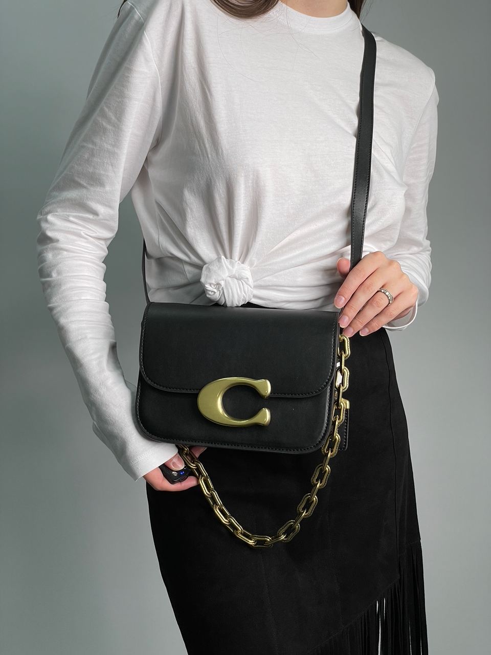 Coach Idol Bag Black/Gold - 6