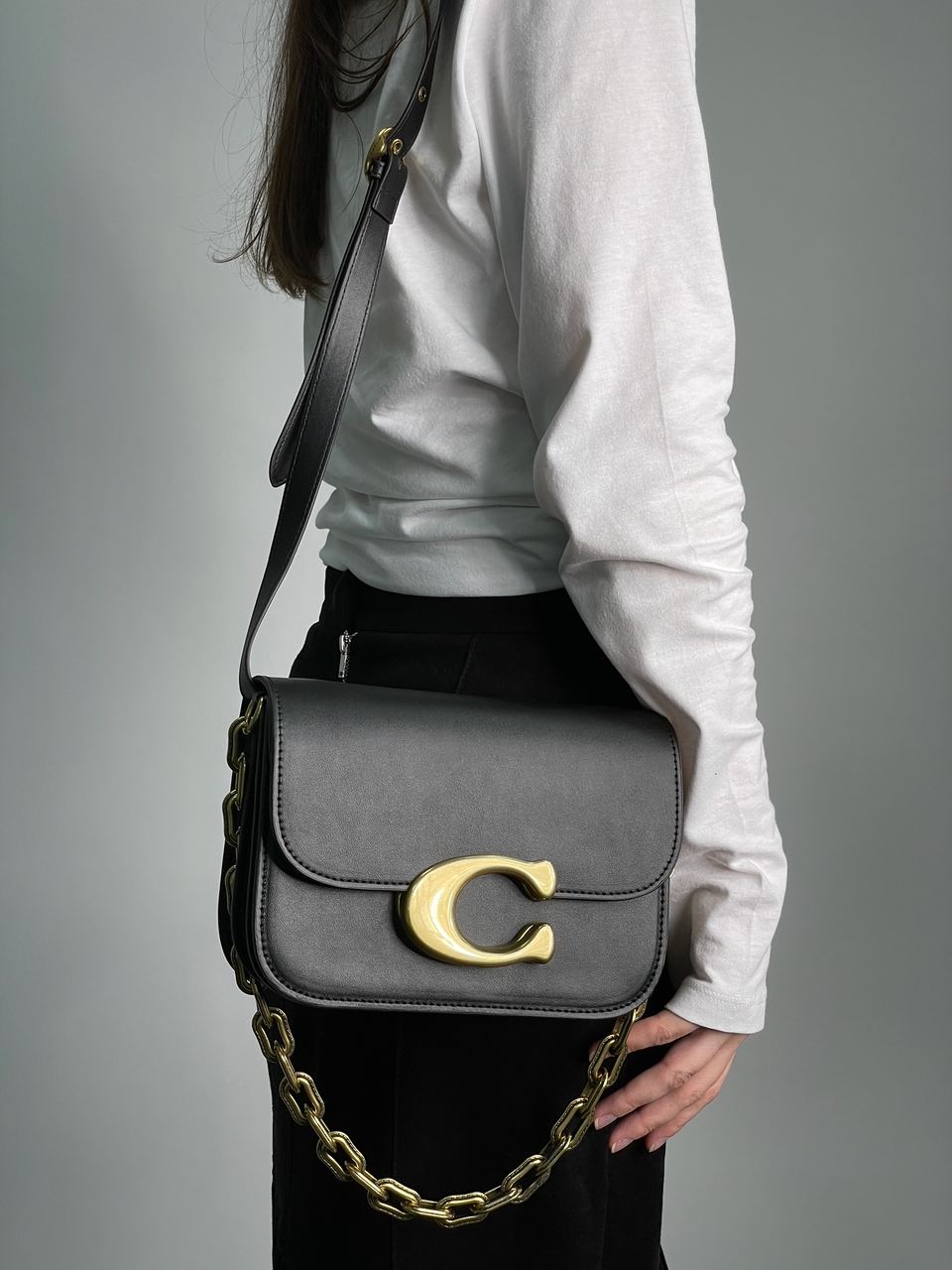 Coach Idol Bag Black/Gold - 7
