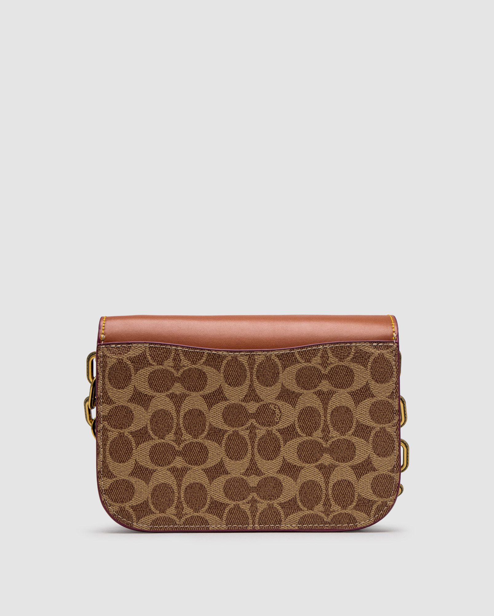 Coach Idol Bag In Signature Canvas With Snakeskin Detail - 2