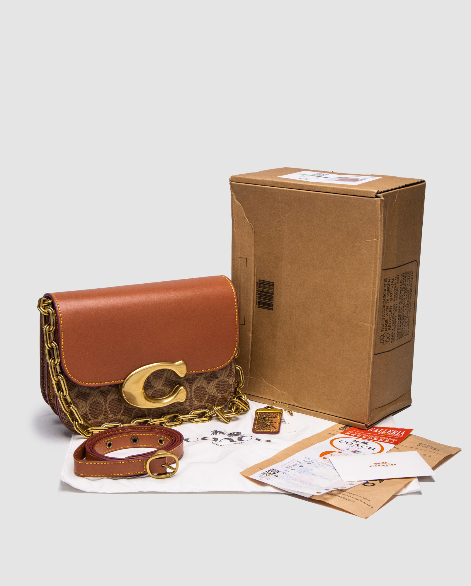 Coach Idol Bag In Signature Canvas With Snakeskin Detail - 6