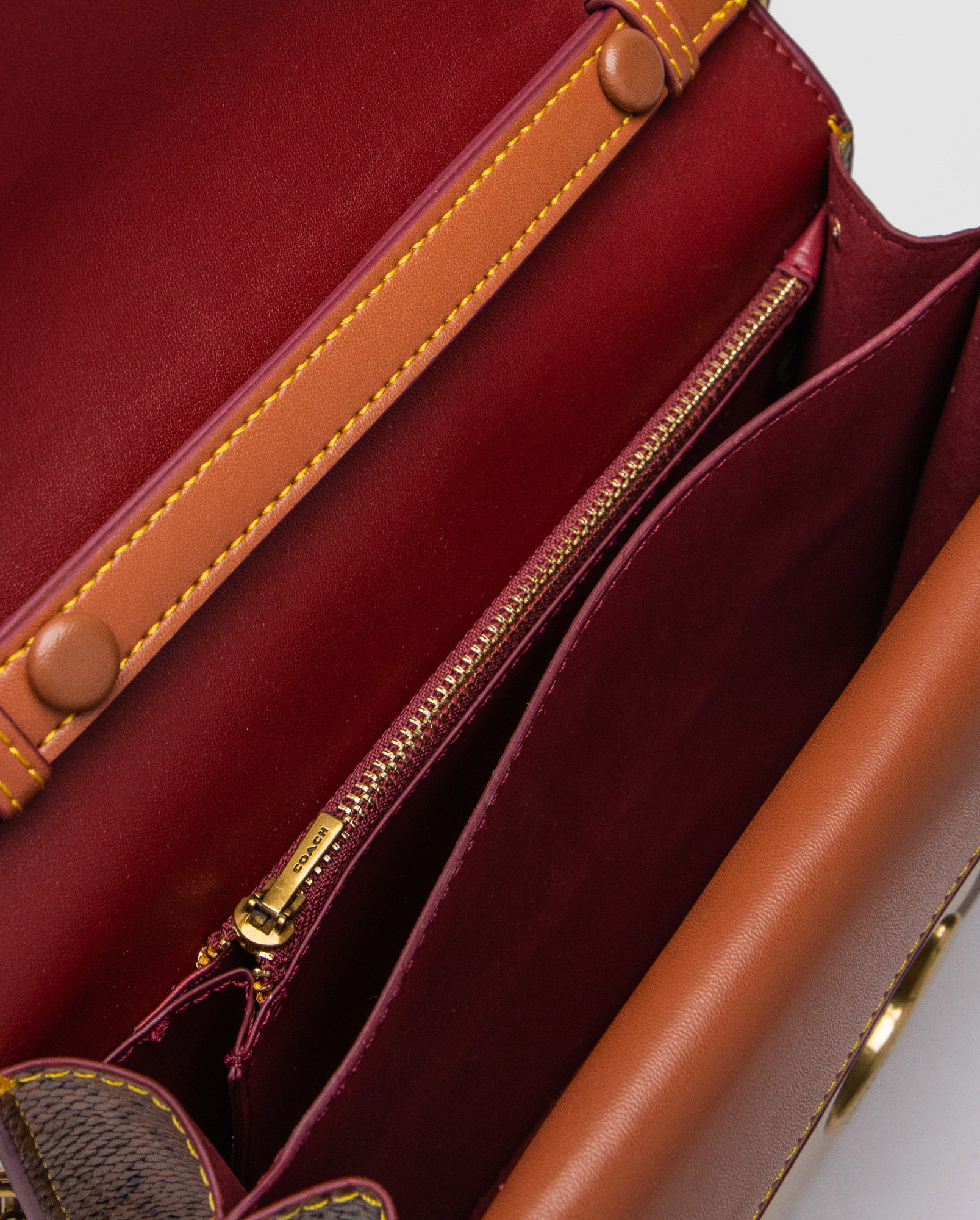 Coach Idol Bag In Signature Canvas With Snakeskin Detail - 5