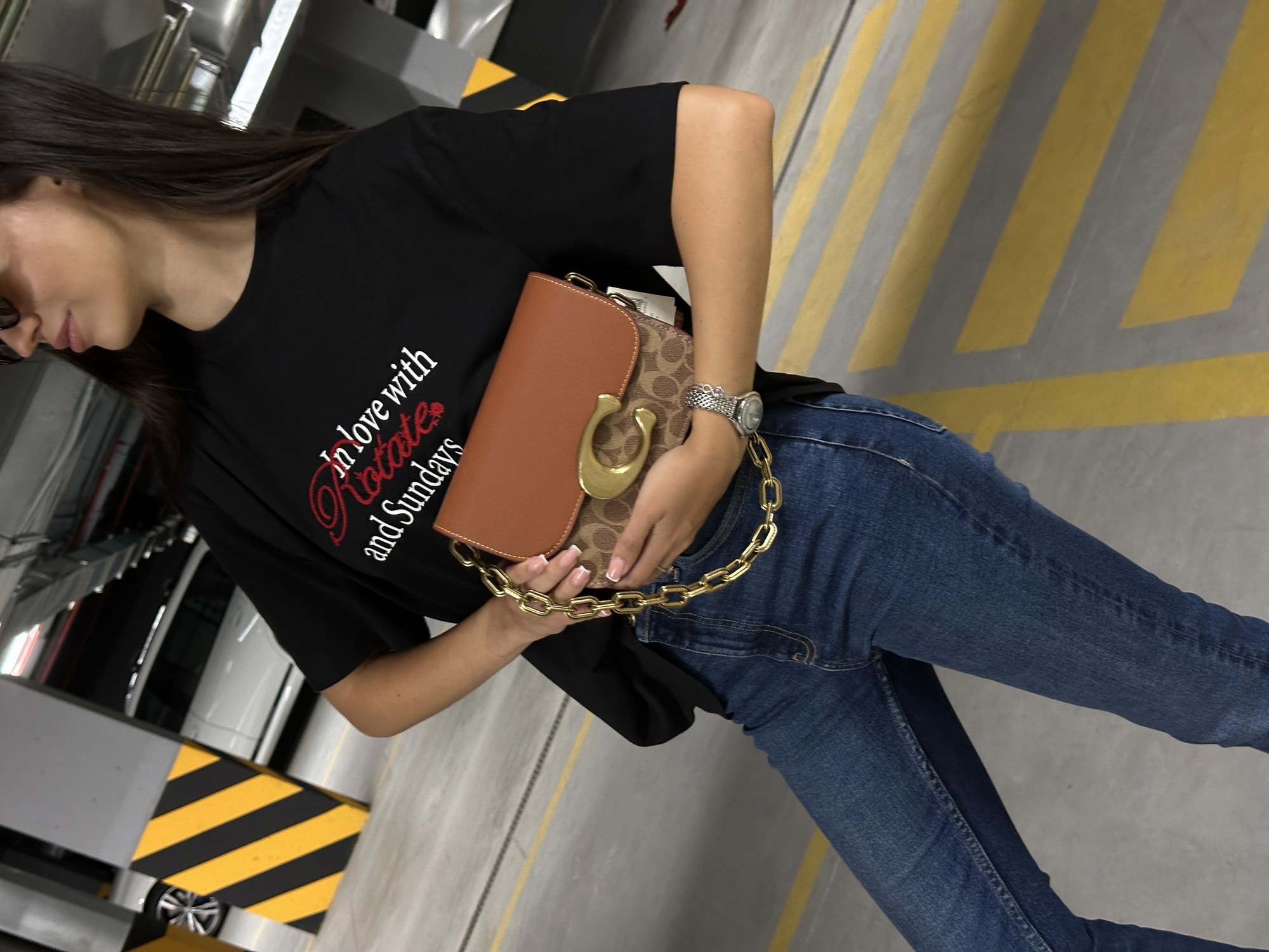 Coach Idol Bag In Signature Canvas With Snakeskin Detail - 8