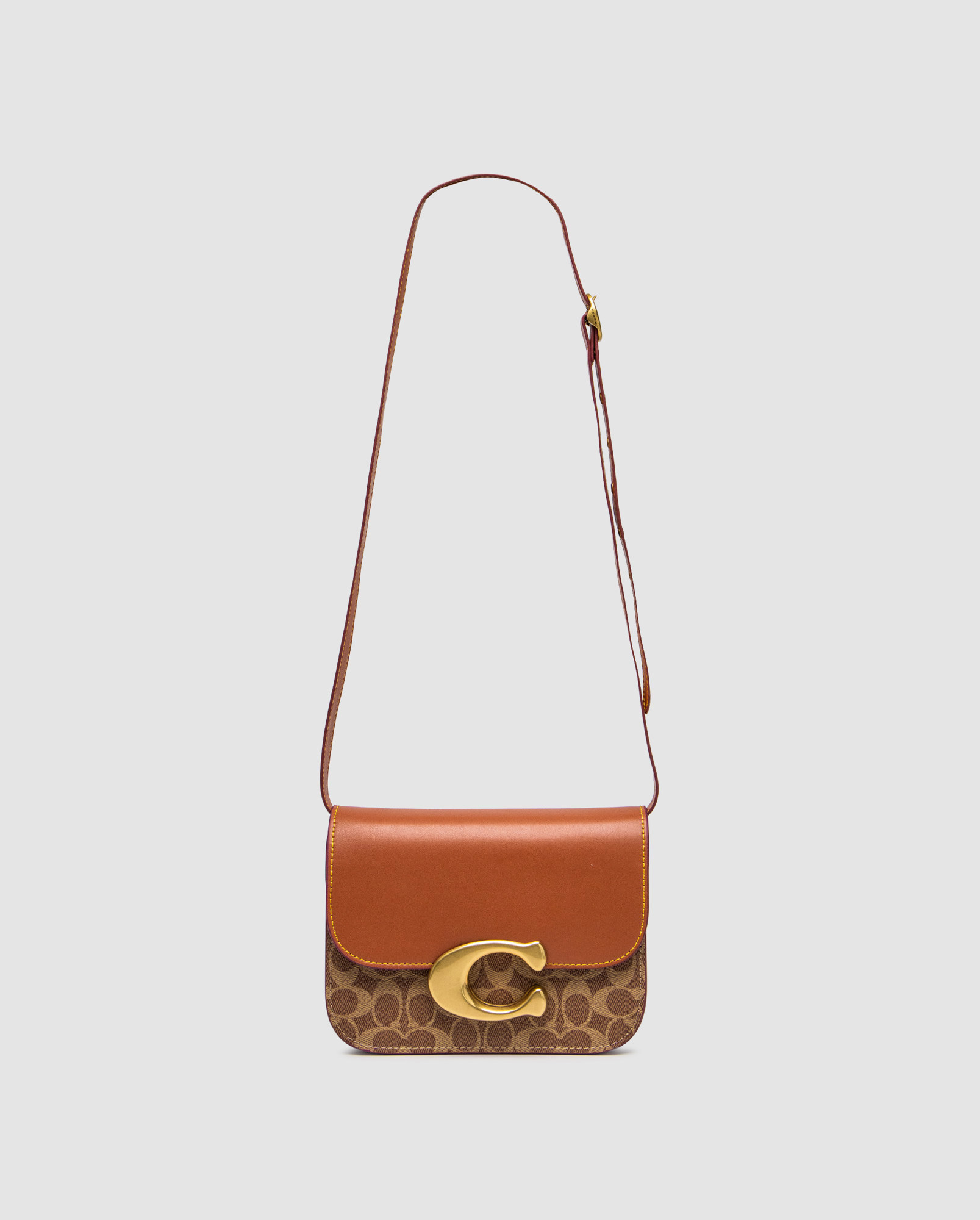 Coach Idol Bag In Signature Canvas With Snakeskin Detail - 3