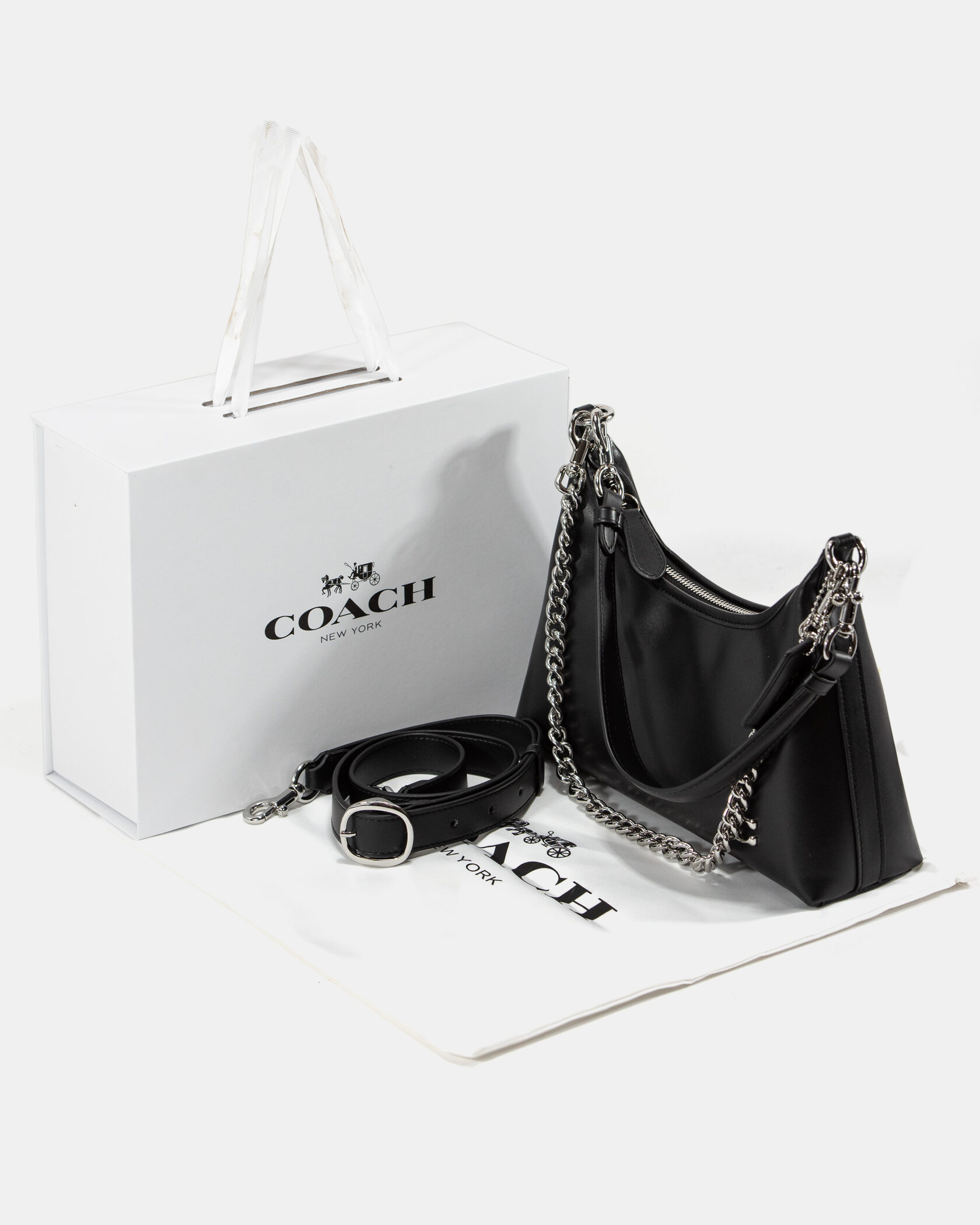 Coach Juliet Shoulder Bag Black Smooth Leather - 2