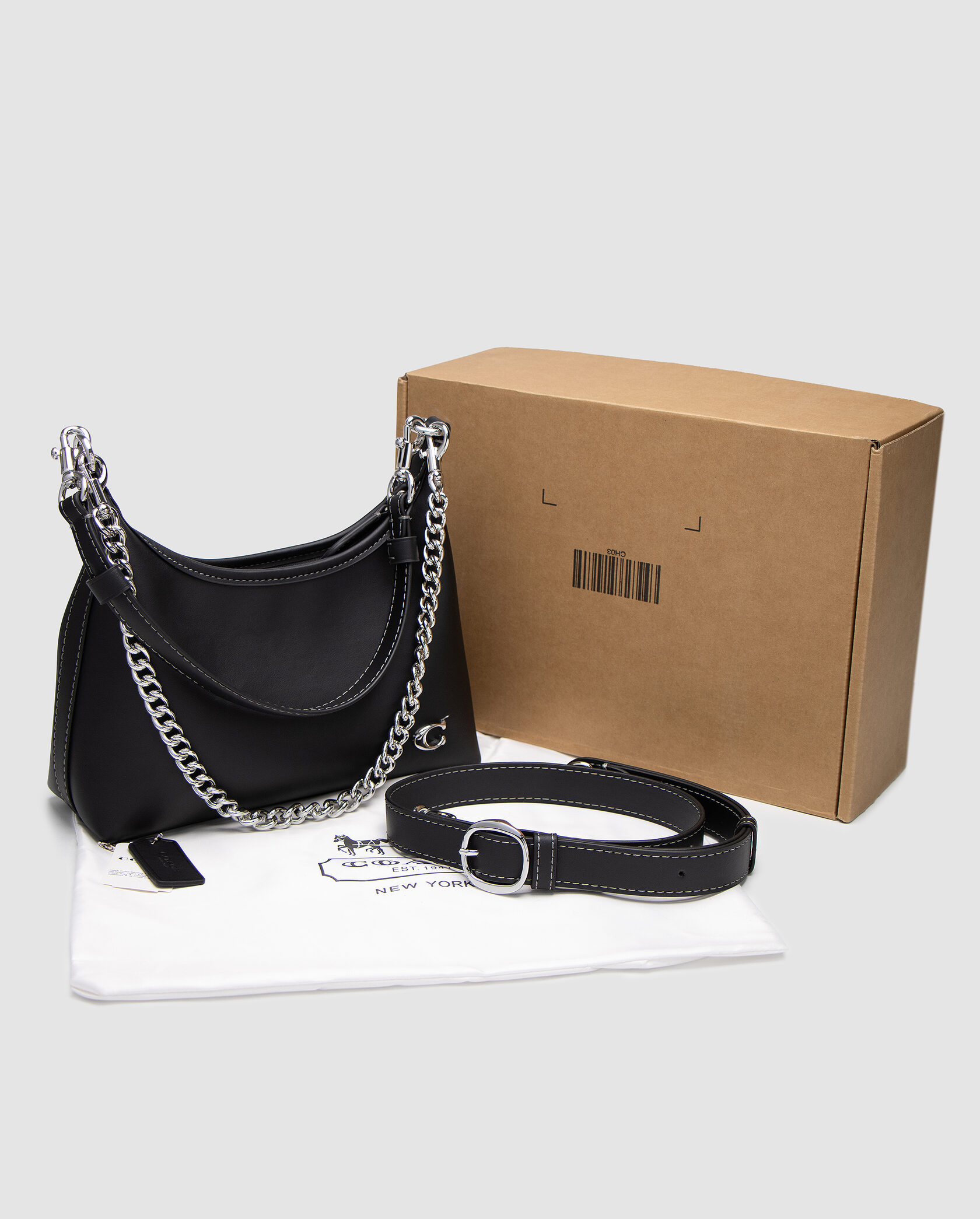 Coach Juliet Shoulder Bag Black Smooth Leather - 2