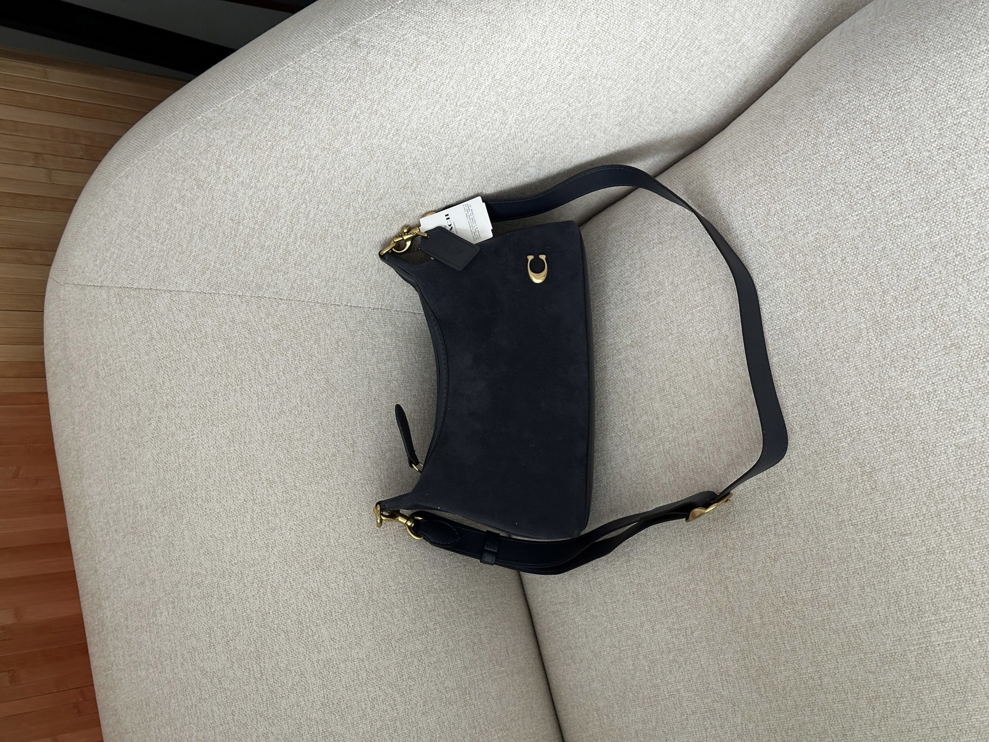 Coach Juliet Shoulder Bag Blue Suede - 8