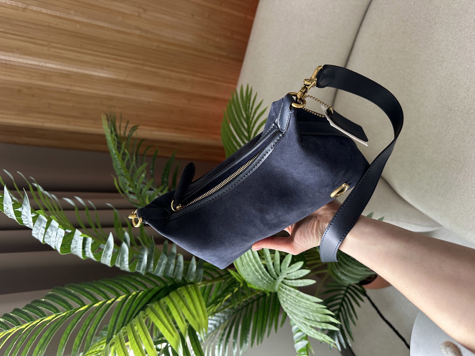 Coach Juliet Shoulder Bag Blue Suede - 12