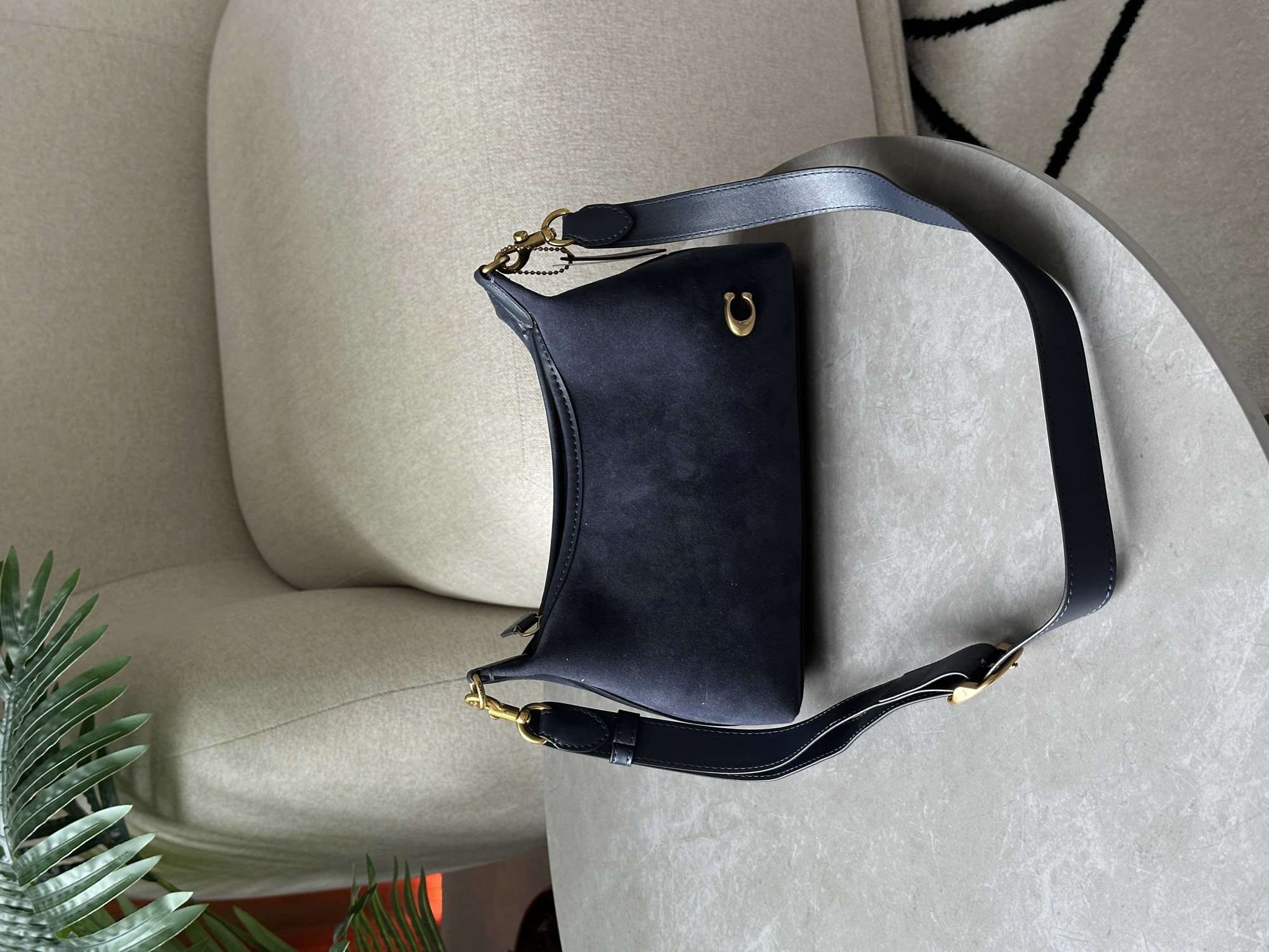 Coach Juliet Shoulder Bag Blue Suede - 10