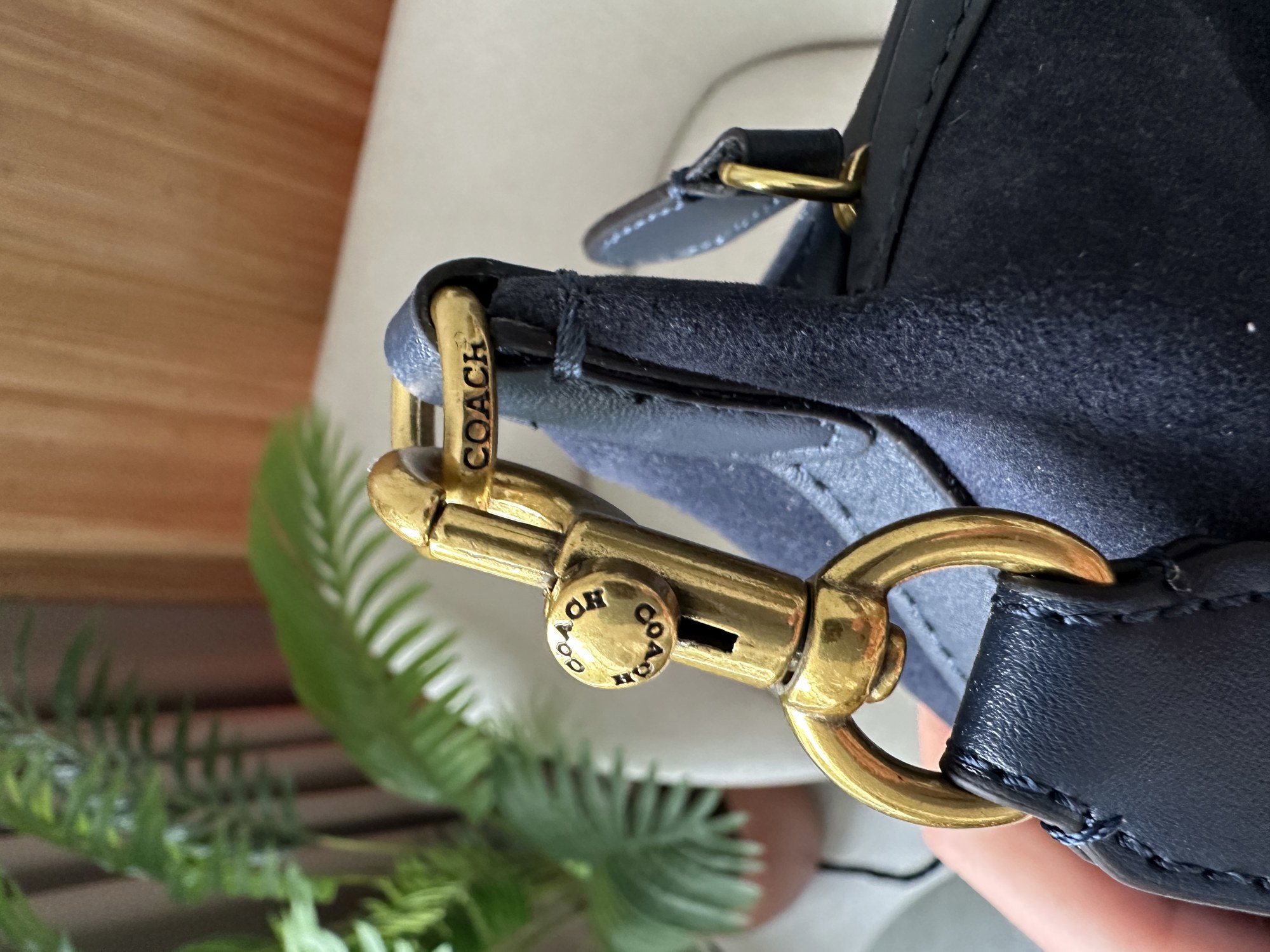 Coach Juliet Shoulder Bag Blue Suede - 15