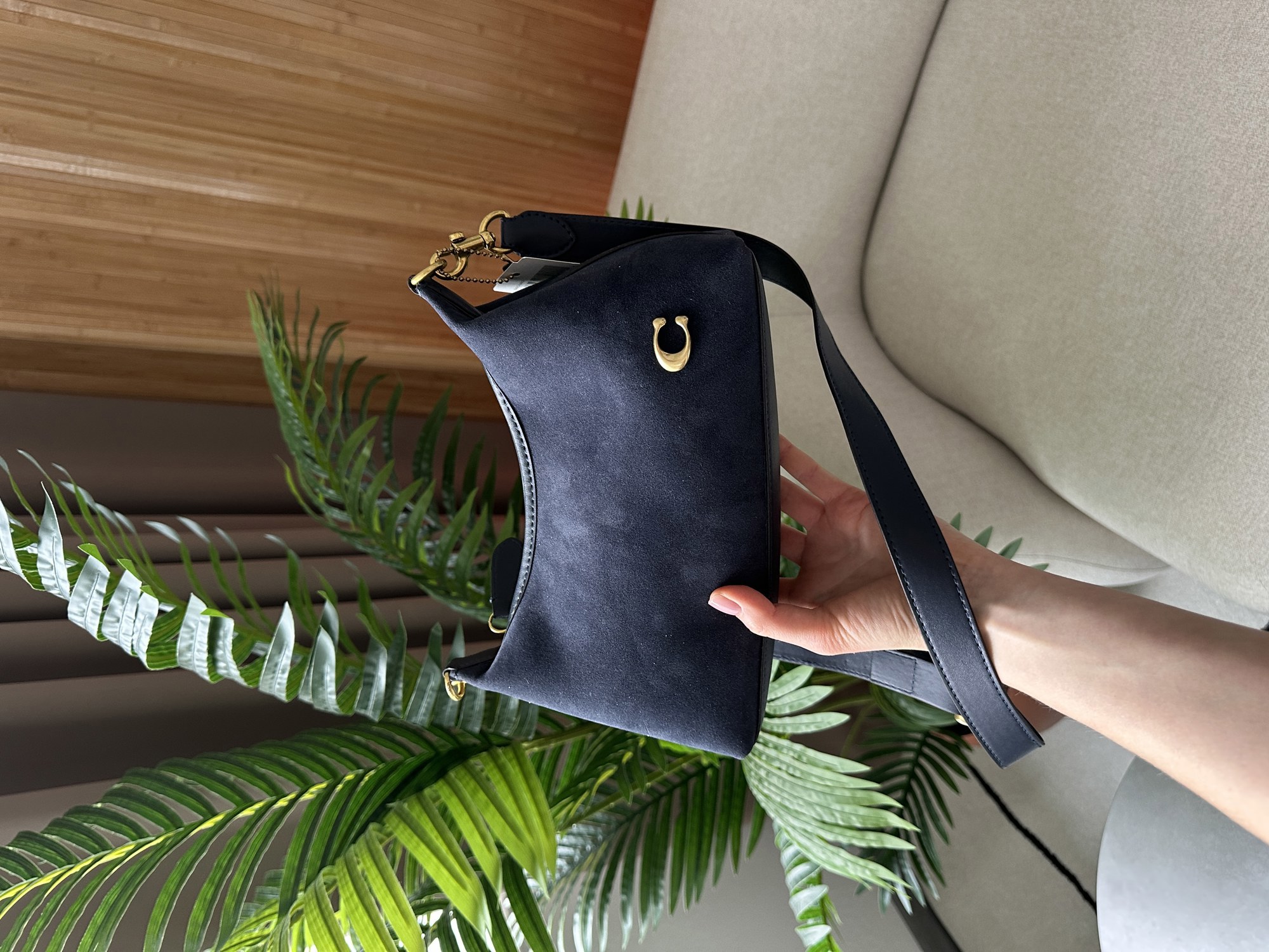 Coach Juliet Shoulder Bag Blue Suede - 11