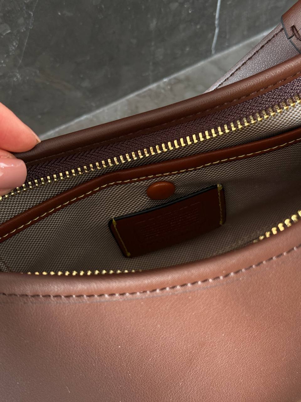 Coach Juliet Shoulder Bag Brown Smooth Leather - 11