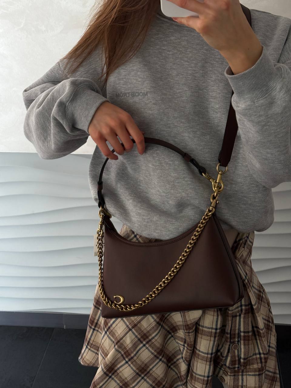 Coach Juliet Shoulder Bag Brown Smooth Leather - 7