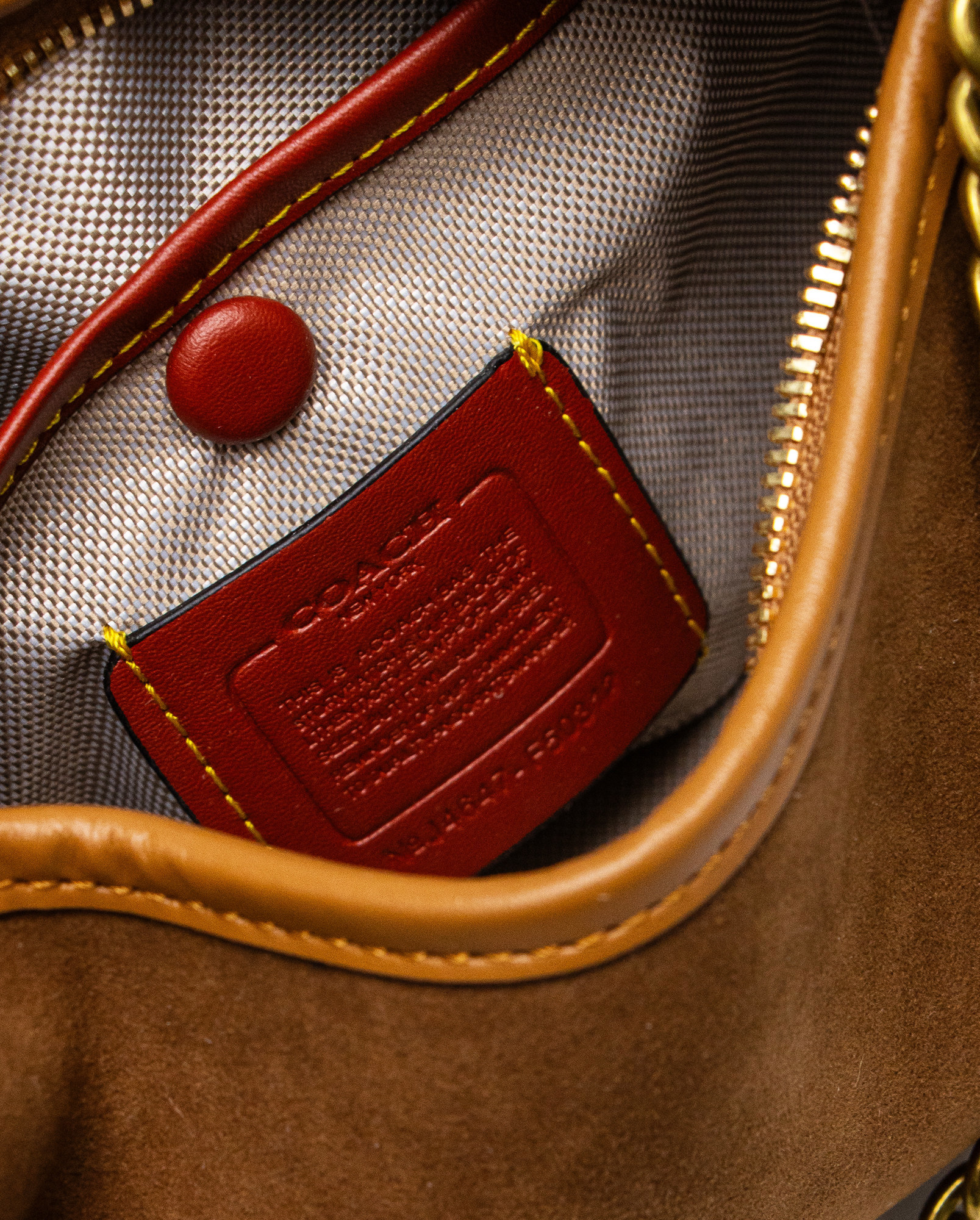 Coach Juliet Shoulder Bag Honey Brown Suede - 5