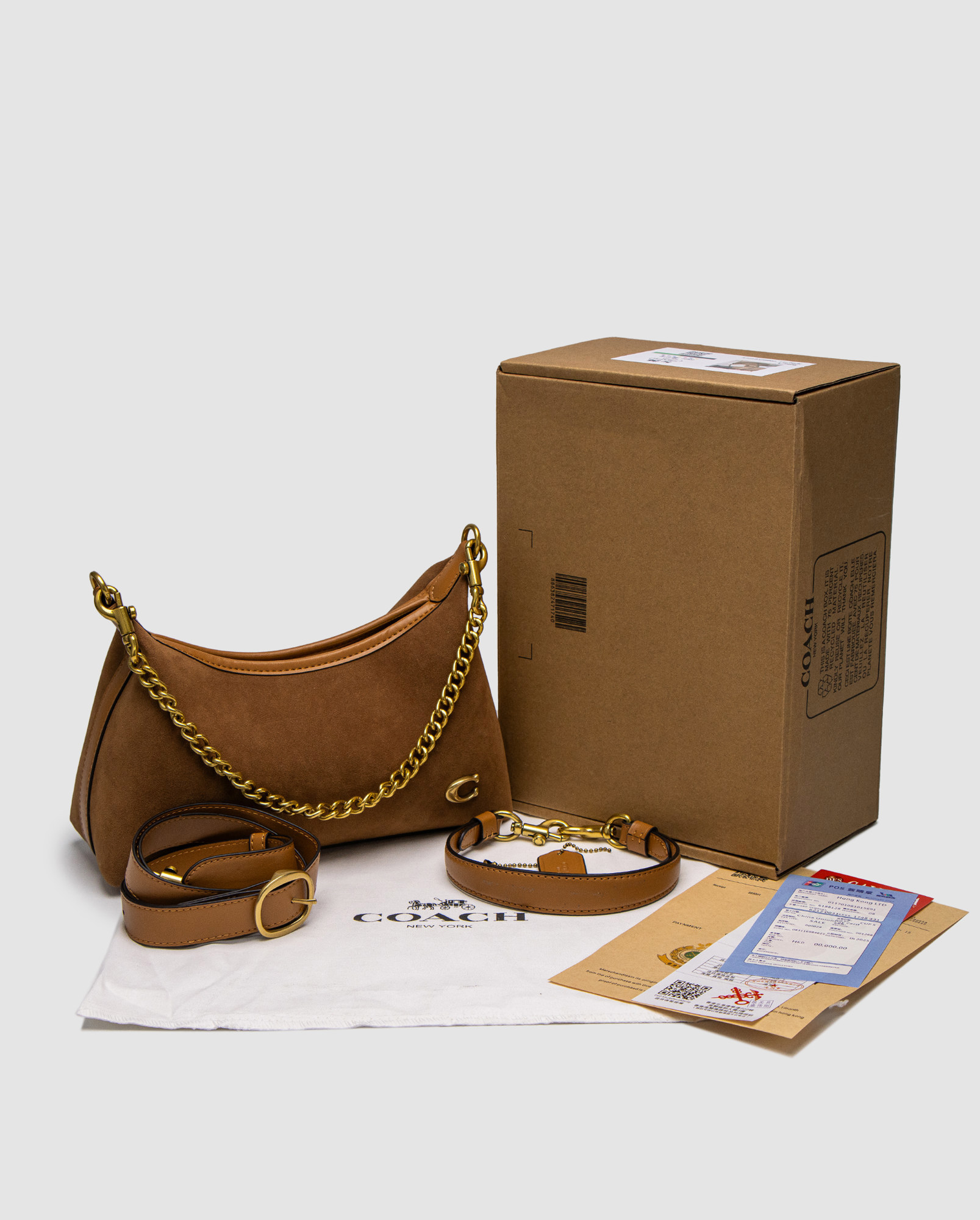 Coach Juliet Shoulder Bag Honey Brown Suede - 6