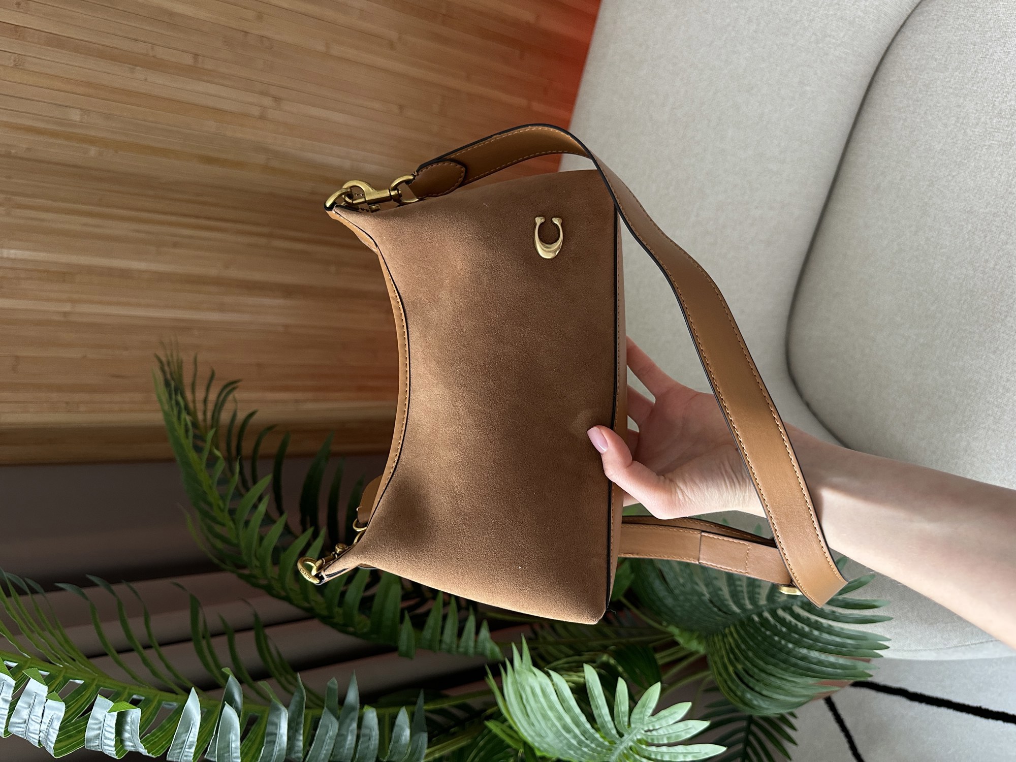 Coach Juliet Shoulder Bag Honey Brown Suede - 12