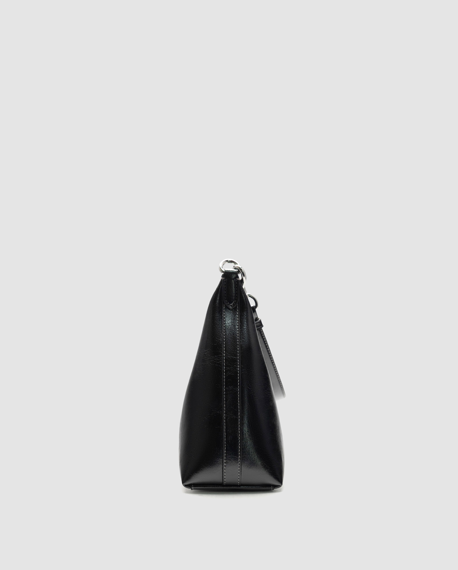 Coach Juliet Shoulder Bag in Glazed Leather Black/Silver - 4