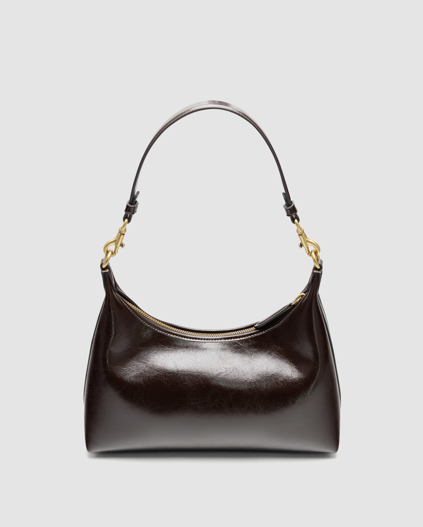 Coach Juliet Shoulder Bag in Glazed Leather Brown/Gold - 3